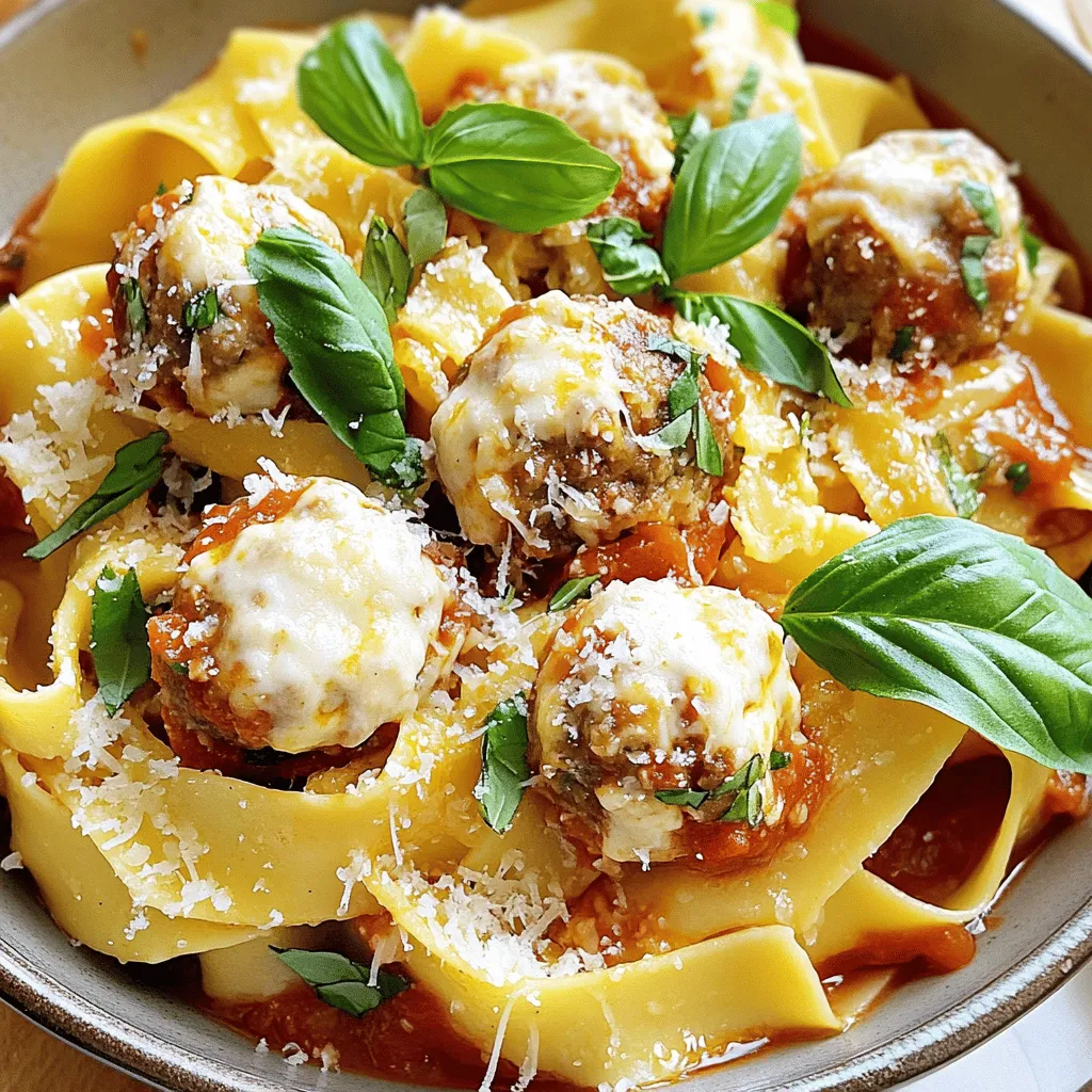 To make pappardelle and stuffed meatballs, you need simple yet fresh ingredients.