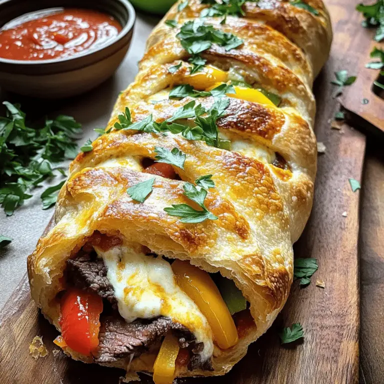 To make a great mozzarella cheesesteak stromboli, you need key ingredients. First, you need one pound of pizza dough. This can be store-bought or homemade. The dough holds everything together and gives it a nice crust.