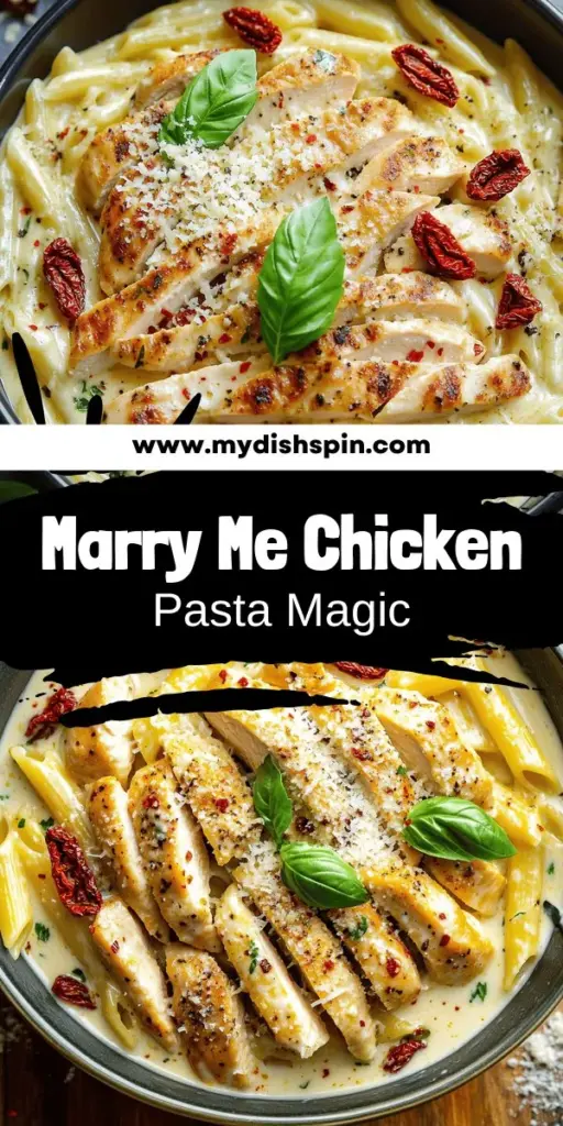 Impress your loved ones with Marry Me Chicken Pasta, a comforting and creamy dish that blends tender chicken with a luscious sun-dried tomato sauce. Perfect for romantic dinners or cozy nights, each bite feels like a warm hug. Explore the full recipe to learn how to create this delightful meal that will leave everyone asking for seconds. Click through to discover the secrets behind this heartwarming dish!
