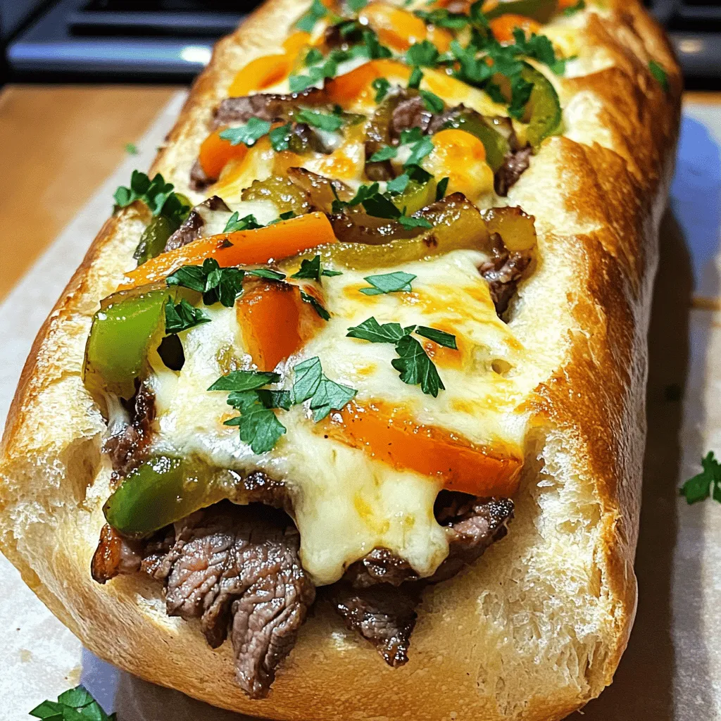 The best garlic Philly cheesesteak bread needs simple, fresh ingredients. The primary ingredients include: