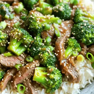 - 1 lb (450g) flank steak, sliced thinly against the grain - 4 cups broccoli florets - 3 tablespoons soy sauce - 2 tablespoons oyster sauce