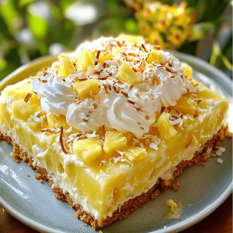 - 1 box yellow cake mix - 1 cup water (or as directed on box) - 3 large eggs (or as directed on box) - 1/2 cup vegetable oil - 1 (14 oz) can of sweetened condensed milk - 1 cup coconut milk - 1/2 cup shredded coconut - 1/2 cup crushed pineapple (drained) - 1 cup whipped topping (like Cool Whip) - 1/4 cup toasted coconut flakes for garnish - Fresh pineapple slices for decoration