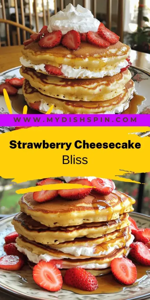 Start your morning off right with these mouthwatering Strawberry Cheesecake Pancakes! This delicious breakfast treat features fluffy pancakes filled with cream cheese and fresh strawberries, making your breakfast feel like dessert. Discover essential ingredients, simple step-by-step instructions, and expert tips for perfect results. Click through to explore the full recipe and impress your family with this delightful breakfast they'll love!