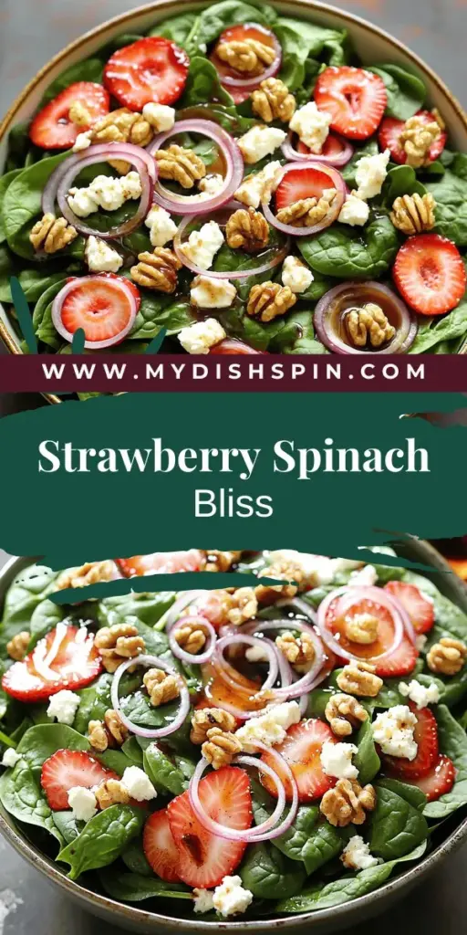 Looking for a fresh and flavorful salad that impresses? Try this Strawberry Spinach Salad, a delightful blend of sweet strawberries, crunchy walnuts, and creamy feta. With easy steps and simple ingredients, you can create a colorful dish perfect for any meal. Discover tips for selecting the freshest produce and serving suggestions to pair with proteins. Click to explore the full recipe and elevate your salad game today!