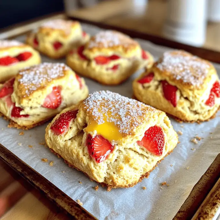 When making fresh strawberry scones, using the right ingredients is key. Here’s what you need: