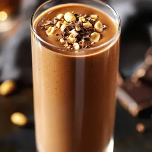 - Frozen banana - Peanut butter (natural or crunchy) - Unsweetened cocoa powder - Honey or maple syrup - Vanilla extract - Sea salt - Blender - Measuring cups and spoons To make a Chocolate Peanut Butter Smoothie, you need just a few simple ingredients. First, grab a frozen banana. It adds creaminess and natural sweetness. Next, choose your peanut butter. Natural or crunchy, both work great. Then, unsweetened cocoa powder gives that rich chocolate taste. You can add optional ingredients if you want. Honey or maple syrup can sweeten the smoothie. A splash of vanilla extract can add depth. A pinch of sea salt balances the flavors. For equipment, you will need a blender. A good blender makes a smooth drink. Measuring cups and spoons help to measure each ingredient. You can find the full recipe in the previous section. Enjoy creating this simple and creamy treat! - Combine all primary ingredients in the blender. - Blend until smooth and creamy. To start, grab your blender. I love using a high-speed blender for this recipe. It makes everything silky smooth. Add the following ingredients: - 1 frozen banana - 2 tablespoons peanut butter - 2 tablespoons unsweetened cocoa powder - 1 cup almond milk - 1 tablespoon honey or maple syrup (optional) - 1/2 teaspoon vanilla extract - A pinch of sea salt This mix gives you a rich flavor. - Adding ice cubes for thickness. - Tips for achieving the desired smoothness. If you want a thicker smoothie, toss in a few ice cubes. Blend again until it’s creamy. Keep blending until you reach your perfect texture. You can also add more almond milk if it’s too thick. - Pouring into a glass or bowl. - Toppings to enhance presentation. Once you blend it well, pour the smoothie into a tall glass or bowl. You can make it look fancy by adding toppings. I love adding a sprinkle of cacao nibs or crushed peanuts on top. This step adds texture and makes it more fun to eat. For the full recipe, check out the section above. Enjoy your delicious creation! To get the best creaminess, use a ripe banana. A ripe banana is sweeter and softer. It adds great texture. Look for bananas with brown spots on the skin. They blend well and make the smoothie smooth. When it comes to peanut butter, choose natural or crunchy types. Natural peanut butter has no added sugar. Crunchy peanut butter adds fun texture. You can also use creamy peanut butter for a fine mix. The choice is yours! You can sweeten your smoothie in natural ways. Honey or maple syrup works well. Start with one tablespoon. Blend and taste. You can always add more if it needs sweetness. Adding a pinch of sea salt helps balance flavors. Salt brings out the sweet taste of chocolate and peanut butter. It makes your smoothie even better! Want to add nutrition? Spinach is a great choice. You won’t taste it, but it adds vitamins. Protein powder is another option. It makes the smoothie filling and energizing. Feel free to mix up the chocolate flavor too. Use different cocoa types, like dark or raw cocoa. Each type changes the taste a bit. Experiment to find your favorite! For the full recipe, check out the section on ingredients! {{image_2}} If you want a nut-free smoothie, use sunflower seed butter. It has a similar taste and texture. You can also try other spreads like soy nut butter or tahini. These options keep the creamy texture without nuts. For a vegan twist, choose plant-based milk like oat or soy milk. These milks provide great flavor without dairy. You can also use dairy-free yogurt to make it creamy. Coconut yogurt adds a nice flavor too. Want to make this a protein-packed drink? Add a scoop of protein powder. This makes it a filling meal replacement. I recommend using chocolate or vanilla protein powder. It blends well with the chocolate and peanut butter flavors. You may have some chocolate peanut butter smoothie left. If so, use a glass jar or an airtight container for storage. These options help keep your smoothie fresh. It will stay good in the fridge for about one day. After that, it may lose its taste and texture. Freezing is a great way to save your smoothie for later. Pour your smoothie into ice cube trays or small containers. This allows you to take out just the right amount. To thaw, move the smoothie to the fridge overnight. You can also set it on the counter for a few hours. When you are ready to enjoy your smoothie, it may not be as smooth. To fix this, just blend it again. Add a splash of almond milk if needed. This helps get the right thickness back. If you see any separation, no worries! Just blend it again to mix it well. For the full recipe, check out the Decadent Chocolate Peanut Butter Smoothie section. To make your smoothie thicker, add ice cubes. They give a nice, frosty texture. You can also use a frozen banana. The riper the banana, the creamier it gets. If you want to try something different, add Greek yogurt. It will make your smoothie rich and thick. Yes, you can replace almond milk with cow's milk, soy milk, or oat milk. Each milk brings its own flavor. For a creamier texture, use full-fat dairy milk. If you want a nut-free option, go for soy or oat milk. Just make sure it is unsweetened for best results. Yes, this smoothie is quite healthy! It has good fats from peanut butter and fiber from the banana. Cocoa powder is rich in antioxidants. If you use almond milk, you add low calories. You can also skip the sweetener if you want to cut down on sugar. Absolutely! You can add spinach or kale without changing the flavor much. Spinach is mild and won't overpower the chocolate and peanut butter. Start with a handful and blend well. You won’t even taste the greens, but you’ll get extra nutrients. Many flavors work great with chocolate and peanut butter. Try adding coconut for a tropical twist. You can also mix in mint for a fresh taste. For a fun change, use cinnamon for warmth. Each addition can enhance your smoothie in a new way. Check the Full Recipe for ideas! This blog post shared how to make a delicious chocolate peanut butter smoothie. We reviewed required and optional ingredients, plus equipment you need. I guided you through each step to blend your smoothie perfectly. You learned tips for creaminess and sweetness balance, including fun variations. Proper storage and re-blending tricks helped ensure freshness. Now, you can enjoy different flavors while making a healthy drink tailored to your taste!