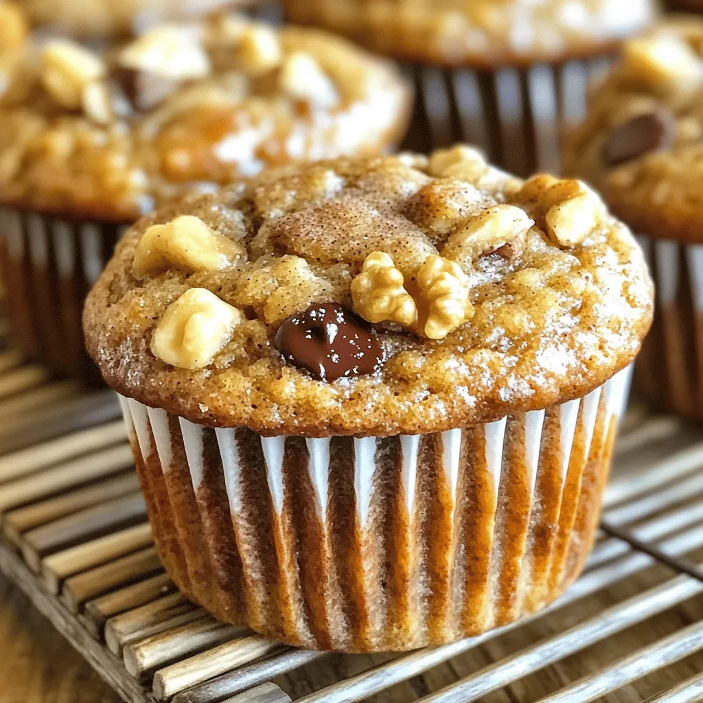 - 2 large ripe bananas, mashed - 1 cup rolled oats - 1/2 cup almond flour - 1/2 cup vanilla protein powder - 1/4 cup honey or maple syrup - 1/3 cup almond milk (or any milk of choice) - 1/4 cup chopped walnuts - 1 teaspoon baking powder - 1/2 teaspoon baking soda - 1/2 teaspoon cinnamon - 1/4 teaspoon salt - Optional: chocolate chips for added sweetness These ingredients work together to create a healthy treat. Bananas give natural sweetness and potassium. Rolled oats add fiber and help with digestion. Almond flour is low in carbs and high in healthy fats. Protein powder boosts muscle repair. Honey or maple syrup provides quick energy. Almond milk is low in calories. Walnuts add healthy fats and omega-3s. Baking powder and baking soda help the muffins rise. Cinnamon adds flavor and may help with blood sugar. The chocolate chips are a fun bonus, but not needed. You can swap some ingredients if needed. Use peanut butter instead of almond flour for a nutty taste. If you want a vegan option, replace honey with agave syrup. For a gluten-free choice, ensure your oats are certified gluten-free. You can also use coconut milk instead of almond milk. If you’re allergic to nuts, use seeds like sunflower seeds instead of walnuts. Each swap will change the flavor slightly but will still keep your muffins tasty and healthy. First, gather your ingredients. You will need ripe bananas, oats, almond flour, and protein powder. Also, have honey or maple syrup, almond milk, walnuts, and some spices ready. 1. Preheat your oven to 350°F (175°C). Line your muffin tin with paper liners or grease it lightly. 2. Take the bananas and mash them in a large bowl. Add almond milk and honey or maple syrup. Mix until smooth. 3. In a second bowl, whisk the rolled oats, almond flour, protein powder, baking powder, baking soda, cinnamon, and salt. 4. Slowly add the dry mix to the banana mix. Stir gently until just combined. Do not overmix; this keeps your muffins fluffy. 5. Fold in the chopped walnuts. If you like, add a few chocolate chips for extra sweetness. Now, it’s time to bake! 1. Spoon the batter into each muffin cup. Fill them about 3/4 full. 2. Place the muffin tin in the oven. Bake for 20 to 25 minutes. 3. Use a toothpick to check for doneness. Insert it into the center of a muffin. If it comes out clean, they are ready! To check if your muffins are done, remember: - Use a toothpick; it should come out clean. - The muffins should spring back when lightly pressed. - If they look golden brown on top, they're likely done. These steps help ensure you make perfect banana nut protein muffins every time! To keep your muffins moist, use ripe bananas. Ripe bananas have more natural sugar and add moisture. You can also blend in almond milk to enhance the texture. Ensure you don’t overmix the batter. Overmixing can lead to dry muffins. Just stir until the ingredients are combined. Folding in chopped walnuts also adds a nice crunch and moisture. Store your muffins in an airtight container. This keeps them fresh for several days. If you want to freeze them, wrap each muffin in plastic wrap. Place them in a zip-top bag for extra protection. When you want to enjoy one, let it thaw at room temperature. You can also warm them in the microwave for about 15-20 seconds. Start by mashing the bananas in a large bowl. Mix them well with the almond milk and honey. In a separate bowl, whisk the dry ingredients together. This helps evenly distribute the baking powder and baking soda. When adding dry to wet, do it slowly. Stir gently until just combined. This keeps your muffins fluffy and tender. {{image_2}} You can switch up the nuts and seeds in your muffins. If you love almonds, try almond pieces or almond slices. Pecans add a nice crunch and flavor too. You can also use seeds like chia or flax. These seeds boost nutrition and add texture. Just make sure to keep the total amount of nuts and seeds around 1/4 cup, so the muffins bake well. Want to change the taste? You can add spices like nutmeg or ginger for warmth. A splash of vanilla extract adds sweetness. If you want a chocolate flavor, try cocoa powder. Just replace some flour with cocoa. You can also mix in dried fruits, like raisins or cranberries, for a fruity twist. These swaps keep your muffins exciting and fresh. To make these muffins vegan, swap honey for maple syrup. You can use a plant-based protein powder too. For a gluten-free option, use gluten-free oats and almond flour. Check the labels on your protein powder and baking powder to ensure they are gluten-free. This way, everyone can enjoy these tasty treats without worry. To keep your muffins fresh, place them in an airtight container. I like to use a glass container with a tight lid. This helps to seal in moisture and keeps them soft. You can store them at room temperature for about two days. If you want to keep them longer, refrigerate them. Just make sure they are cool before you store them. Freezing is a great option for longer storage. First, let the muffins cool completely. Then, wrap each muffin in plastic wrap. After that, place them in a freezer-safe bag or container. Label the container with the date. You can freeze them for up to three months. When you're ready to enjoy one, just take it out and let it thaw at room temperature. You can also warm it in the microwave for a few seconds. These muffins last about two days at room temperature and up to a week in the fridge. Look for signs of spoilage. If you see mold or notice an off smell, it's best to toss them. A dry texture or hard crust can mean they are past their prime. Fresh muffins should be soft and moist. Enjoy your banana nut protein muffins while they are still fresh! I recommend using vanilla protein powder. It adds a nice flavor. If you prefer, you can try plant-based protein. This works well for a dairy-free option. Always check the label for added sugars. Yes, brown bananas are perfect for this recipe. They are sweeter and easier to mash. They also add more moisture to the muffins. Just make sure they are not rotten. Check the muffins with a toothpick. Insert it into the center of a muffin. If it comes out clean, they are done. If you see batter on the toothpick, bake them a bit longer. Absolutely! Chocolate chips make the muffins even tastier. Just fold in a handful before baking. Use dark chocolate for a healthier option. To make them gluten-free, use certified gluten-free oats. Substitute almond flour with a gluten-free flour blend. This keeps the texture similar without the gluten. Store muffins in an airtight container. Keep them at room temperature for up to three days. For longer storage, place them in the fridge. Yes, you can freeze the muffins. Wrap them tightly in plastic wrap. Place them in a freezer-safe bag. They can last up to three months in the freezer. You can use whole wheat flour or coconut flour. Each will change the texture a bit. Use less coconut flour, as it absorbs more moisture. Yes, you can make them vegan. Use flax eggs instead of regular eggs. Substitute almond milk with any plant-based milk. Use maple syrup instead of honey. The baking time is about 20 to 25 minutes. Always keep an eye on them as they bake. Ovens can vary, so adjust the time as needed. This article covered the ingredients, steps, and tips for making perfect banana nut protein muffins. You learned how to choose the right ingredients and how to vary the recipe. We also discussed storage options and answered common questions. Making muffins at home can be fun and healthy. Now, you’re ready to bake delicious muffins that suit your taste. Enjoy your baking journey!