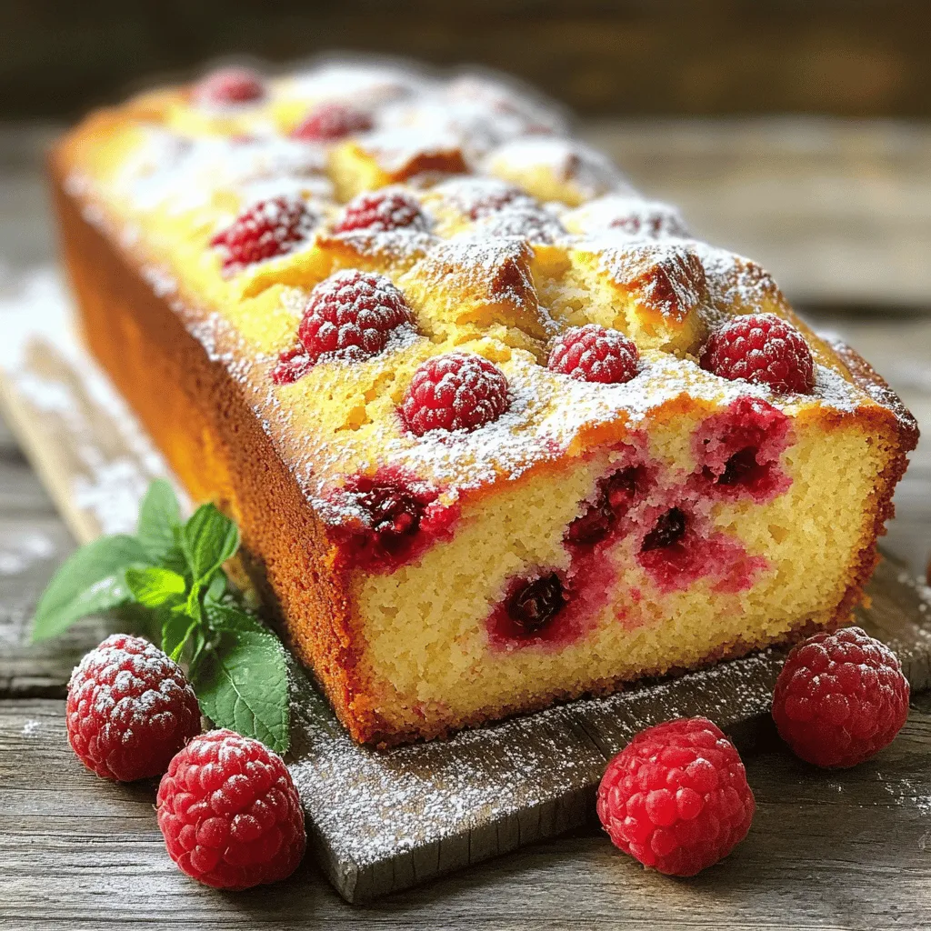 To make the Lemon Raspberry Yogurt Loaf, you need fresh and simple ingredients. Here’s what you'll need: - 1 cup plain yogurt (Greek or regular) - 1 cup granulated sugar - 1/2 cup vegetable oil - 3 large eggs - Zest of 1 lemon - 2 tablespoons fresh lemon juice - 1 teaspoon vanilla extract - 2 cups all-purpose flour - 2 teaspoons baking powder - 1/2 teaspoon baking soda - 1/4 teaspoon salt - 1 cup fresh raspberries (or frozen, thawed) - Optional: powdered sugar for dusting Each ingredient plays a key role in making this loaf moist and tasty. The yogurt keeps it soft, while the lemon gives it a bright, fresh flavor. The raspberries add a sweet burst in every bite. If you want a little extra sweetness, you can dust the top with powdered sugar. This simple list makes it easy to gather everything you need for a delightful baking experience. 1. Preheat your oven to 350°F (175°C). This helps your loaf rise well. 2. Grease a standard loaf pan (9x5 inches) or line it with parchment paper for easy removal. 3. In a large bowl, mix the wet ingredients. Whisk together 1 cup of yogurt, 1 cup of sugar, 1/2 cup of vegetable oil, 3 eggs, zest of 1 lemon, 2 tablespoons of lemon juice, and 1 teaspoon of vanilla extract. Mix until smooth. 4. In a separate bowl, combine the dry ingredients. Sift together 2 cups of flour, 2 teaspoons of baking powder, 1/2 teaspoon of baking soda, and 1/4 teaspoon of salt. This adds air and makes the loaf fluffy. 1. Gradually add the dry mixture to the wet mixture. Stir gently until just combined. Don’t overmix; a few lumps are fine. 2. Fold in the fresh raspberries. Be gentle so they don’t crush. This keeps the berries whole and juicy. 3. Pour the batter into the prepared pan. Smooth the top with a spatula for an even bake. 4. Bake for 50-60 minutes. Check doneness by inserting a toothpick in the center. It should come out clean. 5. Let the loaf cool in the pan for 10 minutes. Then transfer it to a wire rack to cool completely. 6. Dust with powdered sugar if desired. This adds a sweet touch before slicing. Mixing the batter well is key. Start with wet ingredients in one bowl. Whisk them until smooth. In a different bowl, combine all the dry ingredients. This helps avoid lumps. When you mix the wet and dry ingredients, be gentle. Stir until they just come together. A few lumps are fine. Overmixing can make the loaf dense. To check for doneness, insert a toothpick in the center. If it comes out clean, your loaf is ready. If it has wet batter, bake for a few more minutes. Serving your loaf can be fun! Slice it and arrange on a nice plate. Add whole raspberries and a mint sprig for color. This makes it look fancy. You can enhance flavor with a glaze. Mix powdered sugar with lemon juice until smooth. Drizzle it over the top for a sweet finish. This adds a nice shine too. {{image_2}} You can change the yogurt type in this recipe. Greek yogurt makes the loaf thicker and richer. Regular yogurt gives it a lighter texture. For fruit, try other berries. Blueberries add a sweet burst. Strawberries bring a fresh taste. You can mix and match these fruits for fun flavors. If you need a gluten-free loaf, swap the all-purpose flour. Use a gluten-free flour blend instead. This keeps the texture light and fluffy. You can also adjust the sugar. Use less granulated sugar for a lighter taste. Alternatively, try natural sweeteners like honey or maple syrup. They add flavor and cut sugar intake. To keep your Lemon Raspberry Yogurt Loaf fresh, store it in an airtight container. This will help prevent it from drying out. You can also wrap it tightly in plastic wrap before placing it in the container. If you want to keep it longer, refrigerate it. The cold will help maintain its flavor and moisture. If you plan to store it for even longer, consider freezing it. Wrap the loaf tightly in plastic wrap and then in aluminum foil. This will protect it from freezer burn. When you are ready to enjoy it, thaw it in the fridge overnight before serving. When stored properly, your Lemon Raspberry Yogurt Loaf stays fresh for about 5 days in the fridge. If you freeze it, it can last for up to 3 months. Look for signs of spoilage before eating. If you see mold or smell an off odor, it is best to throw it away. Also, if the texture becomes dry or crumbly, the loaf may not be good anymore. Always check to ensure your treat is safe to enjoy! Can I use frozen raspberries? Yes, you can use frozen raspberries. Just make sure to thaw and drain them first. This keeps the batter from getting too wet. Frozen berries still taste great and add that lovely fruity burst. What can I substitute for yogurt? You can use sour cream or buttermilk as substitutes for yogurt. Both options will keep the loaf moist and tasty. If you need a dairy-free option, try using almond yogurt or coconut yogurt. How do I know when the loaf is done baking? To check if the loaf is done, insert a toothpick into the center. If it comes out clean, the loaf is ready. If there is wet batter on the toothpick, bake for a few more minutes and check again. Can I make mini loaves? Yes, mini loaves are a great idea! Just divide the batter into smaller pans and reduce the baking time. Check for doneness after about 30 minutes. What can I serve with Lemon Raspberry Yogurt Loaf? You can serve this loaf with a dollop of whipped cream or a scoop of vanilla ice cream. Fresh berries on the side add color and flavor. A cup of tea or coffee pairs perfectly for a delightful treat. This blog post covered the key elements to make a delicious Lemon Raspberry Yogurt Loaf. We explored essential ingredients, simple steps, and tips for success. You can adjust flavors and storage techniques to fit your needs. Whether you choose Greek yogurt or go gluten-free, the options are exciting. Enjoy baking this loaf and share it with friends and family. Your kitchen will smell amazing, and everyone will love the fresh flavors. Happy baking!