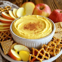 - 8 oz cream cheese, softened - 1 cup pumpkin puree - 1/2 cup powdered sugar - 1/2 teaspoon vanilla extract - 1 teaspoon pumpkin pie spice - 1/4 teaspoon ground cinnamon - 1 cup whipped topping - Dippers: Graham crackers, apple slices, pretzels The ingredients for pumpkin cheesecake dip are simple yet delightful. You start with cream cheese, which gives a rich base. Make sure it is softened. Pumpkin puree adds that fall flavor. Use pure pumpkin, not pie filling. Powdered sugar sweetens the dip and makes it creamy. Next, you have vanilla extract, which adds warmth. Pumpkin pie spice gives the dip its signature taste. Ground cinnamon adds a nice touch. Finally, whipped topping lightens the mixture. This dip needs some dippers too. Graham crackers add crunch, while apple slices bring freshness. Pretzels give a salty twist. Mixing these ingredients creates a creamy, sweet dip that tastes like fall. Each bite feels like a warm hug. Enjoy creating this delicious treat! - Step 1: Beat cream cheese until smooth. Start with 8 oz of softened cream cheese. Use an electric mixer. Blend until it feels creamy. - Step 2: Mix in pumpkin puree. Add 1 cup of pumpkin puree. Make sure it is pure pumpkin, not pie filling. Mix until fluffy. - Step 3: Gradually add powdered sugar and spices. Slowly add 1/2 cup of powdered sugar. Then, add 1/2 teaspoon of vanilla extract, 1 teaspoon of pumpkin pie spice, and 1/4 teaspoon of ground cinnamon. Keep mixing until everything blends. - Step 4: Fold in whipped topping. Take 1 cup of whipped topping, like Cool Whip. Use a spatula to gently fold it in. This makes the dip light and airy. - Step 5: Transfer and garnish the dip. Move the dip to a nice serving bowl. Smooth the top. You can sprinkle a dash of cinnamon or pumpkin pie spice for a pretty touch. - Step 6: Chill before serving. Let the dip chill in the fridge for at least 30 minutes. This helps the flavors mix well. - Use room temperature cream cheese: This step helps the dip blend smoothly. Cold cream cheese can make lumps. Let it sit out for about 30 minutes before mixing. - How to achieve the right texture: For a creamy dip, blend the ingredients well. Start slowly and increase the speed to mix thoroughly. The goal is a fluffy, light dip. - Mixing techniques for a smooth dip: Use an electric mixer for best results. Scrape the bowl to avoid lumps. Fold in the whipped topping gently to keep it airy. - Serving bowl ideas: Choose a wide, shallow bowl. This style shows off the dip well and makes dipping easy. You can also use a pumpkin-shaped bowl for a fun touch. - Garnishing tips: Sprinkle cinnamon or pumpkin pie spice on top. Add a few whipped topping dollops for a nice look. You can also place a few apple slices around the bowl for color. {{image_2}} You can make this dip even more fun by adding flavors. One great idea is to mix in chocolate or caramel. Just drizzle melted chocolate or caramel sauce on top. This adds a sweet twist that everyone will love. Another option is to create a spiked version. You can add a splash of your favorite liqueur. Try using butterscotch or pumpkin spice liqueur for a warm touch. This makes the dip perfect for adult gatherings. If you want to keep it healthy, consider using yogurt-covered pretzels or sliced bananas. These options still taste great and add a nutritious touch. For seasonal pairings, think about using pear slices or cinnamon sugar pita chips. They complement the pumpkin flavor well and add a nice crunch. You can also try graham crackers for a classic taste. With these variations, you can customize your pumpkin cheesecake dip to suit any crowd! To keep your pumpkin cheesecake dip fresh, store it in the fridge. Place it in an airtight container. This helps keep moisture out and flavors in. Make sure to cover it well, so it doesn't absorb any other food smells. If you want to freeze it, use a freezer-safe container. Leave some space at the top for the dip to expand. When you want to enjoy it later, let it thaw in the fridge overnight. This dip stays fresh in the fridge for about 3 to 5 days. If you freeze it, it can last up to 2 months. After thawing, eat it within 3 days for the best taste. Always check for any off smells or changes in texture before serving. Enjoy this tasty treat while it’s at its best! Can I use fresh pumpkin instead of canned? Yes, you can use fresh pumpkin. Just cook it, mash it, and drain excess water. This gives a fresh taste. However, canned pumpkin is easier and saves time. What can I substitute for the powdered sugar? You can use honey or agave syrup. Start with less and add more to taste. This keeps the dip sweet without using powdered sugar. Is this dip gluten-free? Yes, the dip itself is gluten-free. Just make sure your dippers, like graham crackers, are gluten-free. Many brands offer gluten-free options. How far ahead can I make this dip? You can make this dip up to two days ahead. Just store it in the fridge. This allows the flavors to blend well, making it even tastier. Can I use low-fat cream cheese? Yes, you can use low-fat cream cheese. It will change the texture a bit but will still taste great. You can enjoy a lighter version of this dip. This blog post covered making a tasty pumpkin cheesecake dip. We went over ingredients, step-by-step prep, and expert tips for the best results. You learned how to store the dip and explored fun variations. This dip is great for fall gatherings or cozy nights in. It is easy to make and packed with flavor. Enjoy sharing it with friends and family! Try your favorite dippers, too!