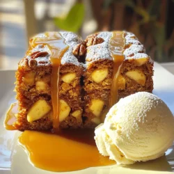 - 2 cups all-purpose flour - 1 ½ cups granulated sugar - 1 teaspoon baking powder - 1 teaspoon baking soda - ½ teaspoon salt - 1 teaspoon ground cinnamon - ½ cup unsalted butter, softened - 4 large eggs - 1 cup buttermilk - 2 cups peeled and diced apples (about 2 medium apples) - 1 cup chopped pecans (toasted if desired) - 1 cup caramel sauce (store-bought or homemade) - Powdered sugar for dusting This recipe starts with basic pantry items. First, you need all-purpose flour. It gives the cake structure. Next, granulated sugar adds sweetness. Baking powder and baking soda help the cake rise. Salt balances the flavors, while cinnamon adds warmth. For richness, use unsalted butter. It makes the cake moist. The eggs provide binding. Buttermilk gives a tender crumb and a slight tang. Diced apples bring freshness and flavor. You can use any tart or sweet apple. Chopped pecans add crunch and a nutty taste. Caramel sauce is key for that sweet, gooey layer. You can make it from scratch or use store-bought. Finish with powdered sugar for a lovely look. This creates a cake that is rich, sweet, and full of texture. Each ingredient plays a vital role in making this dessert a hit! 1. Preheat your oven to 350°F (175°C). Grease and flour two 9-inch round cake pans. 2. In a large bowl, whisk together: - 2 cups all-purpose flour - 1 ½ cups granulated sugar - 1 teaspoon baking powder - 1 teaspoon baking soda - ½ teaspoon salt - 1 teaspoon ground cinnamon 3. Add ½ cup softened butter to the dry mix. Beat with a mixer on medium speed for 2-3 minutes. The mixture should be light and fluffy. 4. Next, add 4 eggs, one at a time. Make sure to blend well after each egg. Then, mix in 1 cup buttermilk until smooth. 5. Gently fold in: - 2 cups peeled and diced apples - 1 cup chopped pecans 6. Divide the batter evenly between the two prepared cake pans. 7. Bake for 25-30 minutes. Check with a toothpick; it should come out clean when done. 8. After baking, let the cakes cool in the pans for about 10 minutes. Then, transfer to a wire rack to cool completely. 9. Once cooled, place one cake layer on a serving plate. Spread a layer of 1 cup caramel sauce on top and sprinkle with more pecans. 10. Add the second layer on top and press down gently. Drizzle caramel sauce over the cake, letting it run down the sides. 11. Finally, dust the top with powdered sugar just before serving. This cake is not just a treat; it’s a celebration of flavors! To ensure even baking, rotate your cake pans halfway through. This helps all sides cook the same. Check if your cake is done by inserting a toothpick in the center. If it comes out clean, your cake is ready. To avoid dryness, do not overmix the batter. Mix just until combined. For a fluffy texture, use room temperature eggs and buttermilk. Want to change things up? You can swap the apples for pears or berries. Both add a nice twist to the flavor. If you don’t have pecans, walnuts or almonds work well too. For caramel sauce, try a homemade version. Combine sugar and heavy cream for a rich taste. You can also use chocolate sauce for a different flavor profile. Garnish your cake with extra chopped pecans and a sprinkle of powdered sugar. This adds a nice touch. Serve each slice with a scoop of vanilla ice cream. Drizzle more caramel sauce on the plate for a fancy look. You could pair the cake with a warm cup of coffee or tea. It makes a great dessert for any gathering! {{image_2}} You can easily spice up your caramel apple pecan cake. Adding a hint of nutmeg or vanilla extract can enhance its flavor. A teaspoon of nutmeg gives warmth, while vanilla adds sweetness. You can also toss in chocolate chips or other fruits like cranberries or pears. These changes create fun twists on the classic taste. If you need a gluten-free option, swap all-purpose flour with a gluten-free blend. Make sure the blend includes a binding agent. For dairy-free needs, use almond milk or coconut milk in place of buttermilk. You can also replace butter with coconut oil or a dairy-free spread. These swaps can make this cake fit your diet without losing flavor. Want to try different sizes? You can make this recipe into cupcakes or a sheet cake. For cupcakes, fill each liner about two-thirds full with batter. Bake them for 18-20 minutes. If you prefer a sheet cake, pour the batter into a greased 9x13 inch pan. Bake it for 30-35 minutes. This flexibility allows you to enjoy the cake any way you want! To store leftover cake, wrap it tightly in plastic wrap. This helps keep it moist. Place the wrapped cake in an airtight container. Store it at room temperature for up to three days. For the best taste, enjoy it warm or at room temperature. You can freeze the cake layers for longer storage. First, let the cake cool completely. Then, wrap each layer in plastic wrap tightly. Place the wrapped layers in a freezer-safe bag or container. They can stay frozen for up to three months. If you need to thaw the cake, move it to the fridge overnight. It will keep its flavor and texture well. To reheat slices, use a microwave. Place a slice on a microwave-safe plate. Add a damp paper towel on top to keep it moist. Heat for about 10-15 seconds. Check to see if it’s warm. If not, heat in short bursts until warm. This keeps the cake soft and tasty. Enjoy your slice with some extra caramel sauce for added flavor! To add moisture to your cake, use these simple techniques: - Use buttermilk instead of regular milk. It adds richness. - Add applesauce to the batter. This keeps the cake soft. - Avoid overmixing the batter. Mix just until combined. - Bake the cake until just done. Check with a toothpick. These steps help retain moisture and create a soft cake. Yes, you can use different apples! Here are a few great options: - Granny Smith: Tart and firm, great for baking. - Honeycrisp: Sweet and crisp, adds flavor. - Fuji: Sweet and juicy, perfect for a rich taste. Mixing apple varieties can also create a unique flavor blend. To keep your cake fresh, follow these tips: - Store in an airtight container at room temperature. - If you want to keep it longer, refrigerate it. - For best flavor, enjoy it within three days. If it has frosting, cover it well to prevent drying out. Yes, you can prepare this cake in advance! Here’s how: - Bake the cake layers a day before serving. Cool and store them. - Make the caramel sauce ahead and keep it in the fridge. - Assemble the cake on the day you plan to serve it. This way, you can enjoy your time with guests and not stress in the kitchen! This blog post walked you through making a delicious caramel apple pecan cake. You learned about the key ingredients, step-by-step instructions, and helpful tips. I shared ideas for flavor variations, dietary changes, and storage methods. Remember, this cake offers rich flavors and great textures. With the right techniques, you can impress your friends and family. Enjoy baking, and don’t forget to try your own twist on this recipe! It’s sure to be a hit!