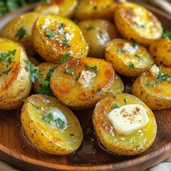 - 1 pound baby potatoes, halved - 4 tablespoons unsalted butter, melted - 4 cloves garlic, minced - 1 teaspoon dried rosemary - 1 teaspoon paprika - Salt and pepper to taste - Fresh parsley, chopped You'll start with baby potatoes. These small, tender gems cook quickly and taste great. Next, melt 4 tablespoons of unsalted butter. This will add rich flavor. Mince 4 cloves of garlic. Fresh garlic gives a strong, tasty kick. Add 1 teaspoon of dried rosemary. This herb adds a warm, earthy note. You can use fresh rosemary if you prefer. Include 1 teaspoon of paprika for a slight smokiness. Finally, don't forget salt and pepper to bring all the flavors together. For a touch of color, chop fresh parsley as a garnish. It brightens up the dish and adds freshness. Now, you're ready to combine these simple ingredients for a savory treat! Start by washing the baby potatoes. Use cold water to remove any dirt. After washing, halve each potato. This helps them cook evenly and get crispy. Make sure to cut them in half lengthwise. This step is key to great texture. In a small bowl, mix four tablespoons of melted butter. Add four minced garlic cloves to the butter. Then, toss in one teaspoon of dried rosemary and one teaspoon of paprika. Season with salt and pepper to taste. Stir until everything is well combined. This sauce adds a rich flavor to the potatoes. You can tweak the seasoning based on your taste. First, preheat your air fryer to 400°F (200°C). This should take about five minutes. Once preheated, place the coated potatoes in the basket. Make sure they sit in a single layer for even cooking. Air fry for 15 to 18 minutes. Halfway through, shake the basket to help them brown well. After 15 minutes, check if the potatoes are golden brown and tender. If they need more time, cook for an extra 2 to 3 minutes. To get crispy potatoes, set your air fryer to 400°F (200°C). This high heat makes the outside crunchy while keeping the inside soft. Another great tip is to shake the basket halfway through cooking. This helps all sides cook evenly and prevents sticking. You can jazz up your garlic butter potatoes with different herbs or spices. Try using fresh thyme or oregano for a new twist. You can also mix in chili flakes for a spicy kick. If you want to switch up the taste, consider different sauces or oils. Olive oil or a splash of lemon juice can add a nice touch. One common mistake is overcrowding the basket. If you pack it too tightly, the potatoes won't crisp up. Always keep them in a single layer. Another mistake is not preheating the air fryer. Preheating allows for better cooking and crispiness. Make sure to give it a quick 5-minute preheat before adding your potatoes. {{image_2}} You can switch up the herbs in your garlic butter. Try using fresh thyme or oregano. They add a nice twist to the flavor. To do this, simply chop the herbs finely. Mix them into the melted butter with the garlic. This will give your potatoes a fresh taste. You can also play with a mix of herbs for a unique flavor. If you like heat, add chili flakes or hot sauce to the garlic butter. Start with a pinch of chili flakes. You can always add more if you want more spice. Mix this into the garlic butter just like the herbs. This adds a zesty kick to the potatoes. Your snack will be both savory and spicy, which makes it exciting! For a heartier snack, make loaded garlic butter potatoes. Add cheese or crispy bacon bits. You can use shredded cheese like cheddar or mozzarella. Toss the cheese in with the potatoes before air frying. If you want bacon, cook it until crispy and crumble it over the potatoes after they are done. This makes for a delightful twist that is sure to impress! To store your leftover garlic butter potatoes, let them cool first. Place them in an airtight container. This helps keep them fresh. Store them in the fridge for up to three days. Make sure to label the container with the date for easy tracking. To reheat and retain crispiness, use your air fryer. Set it to 350°F (175°C). Air fry for about 5-7 minutes. This method helps keep the outside crispy while warming the inside. You can also use a skillet over medium heat. Just add a small amount of butter or oil to help crisp them up again. You can freeze these potatoes for later use. Start by letting them cool completely. Then, spread them out on a baking sheet in a single layer. Freeze them for about an hour. Once frozen, transfer them to a freezer bag or container. This prevents them from sticking together. To thaw, place them in the fridge overnight before reheating. Yes, you can use larger potatoes. However, you need to adjust the cooking time. Cut larger potatoes into smaller pieces. Aim for pieces that are similar in size to baby potatoes. This will help them cook evenly and get crispy. To make Air Fryer Garlic Butter Potatoes vegan, substitute the butter with a plant-based option. Use vegan butter or olive oil instead. Both will give a rich flavor. You can also use garlic oil for extra taste. These potatoes pair well with many dishes. Try serving them with grilled chicken or fish. They also go great with a fresh salad. For a heartier meal, serve with steak or pork chops. You can even enjoy them as a snack on their own! You now know how to make tasty Air Fryer Garlic Butter Potatoes. We covered all the key ingredients, preparation steps, and cooking tips. Remember to wash and halve your baby potatoes for even cooking. The garlic butter sauce is simple but tasty. Use optional garnishes like fresh parsley for a pop of color. Try variations to suit your taste. Proper storage will help keep leftovers fresh. Enjoy this easy dish at your next meal!