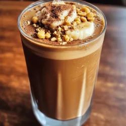 - 1 cup brewed coffee, cooled - 1 banana, frozen - 2 tablespoons peanut butter - 1 scoop chocolate protein powder - 1 tablespoon cocoa powder - 1 cup almond milk (or any milk of choice) - 1 tablespoon honey or maple syrup (optional, for added sweetness) - Ice cubes (optional, for a thicker shake) This shake is a blend of flavors and nutrients. Each ingredient plays a key role. First, the cooled brewed coffee brings a rich taste. It acts as the base. Using cold coffee is best for a smooth drink. It prevents a warm shake that doesn’t blend well. You can even use coffee ice cubes for extra chill. Next, the frozen banana adds creaminess and natural sweetness. It helps create that thick texture you want. I recommend using a ripe banana. A ripe banana is sweeter and smoother. Peanut butter is next. It packs protein and healthy fats. It also gives a nutty flavor that pairs well with coffee. Choose natural peanut butter for the best taste and health benefits. Chocolate protein powder adds a boost of protein. It also enhances the chocolate flavor. You can find many brands to suit your taste. Cocoa powder deepens the chocolate taste. It adds richness without too much sweetness. A tablespoon is enough to give you that chocolate kick. Almond milk is a great choice. It keeps the shake light and creamy. You can swap it for any milk you prefer, such as oat or cow's milk. If you like your shake sweeter, use honey or maple syrup. This step is optional, but it can enhance the flavor. Lastly, add ice cubes if you want a thicker shake. More ice gives you a frostier texture. Adjust the amount based on your preference. These ingredients come together to create a tasty and nutritious shake that you’ll love. To brew the perfect cup of coffee, start with fresh, high-quality beans. Use a coffee maker or pour-over method for the best flavor. Aim for a coffee-to-water ratio of 1:15. This means one part coffee to fifteen parts water. Brew your coffee strong for a rich taste. After brewing, let your coffee cool. To speed up the cooling process, pour it into a shallow dish. This allows more surface area for heat to escape. You can also make coffee ice cubes. Just freeze leftover coffee in an ice tray. These cubes will keep your shake cold without watering it down. Now it's time to blend! Add the cooled coffee first. Follow with the frozen banana, peanut butter, chocolate protein powder, cocoa powder, and almond milk. Adding ingredients in this order helps blend everything smoothly. When blending, start on a low speed. Gradually increase to high speed. This method prevents any ingredients from sticking to the sides. Blend until smooth and creamy. If you want a thicker texture, toss in a handful of ice cubes. Blend again until mixed well. Taste your shake to see if it needs more sweetness. If you like it sweeter, add honey or maple syrup. Blend for a few seconds to combine. For thickness, you can adjust by adding more ice or banana. If it's too thick, add a splash more almond milk. Keep tasting until the shake is perfect for you! When picking peanut butter, choose natural types over processed ones. Natural peanut butter has no added sugar or oils. It keeps the flavor pure and healthy. Processed peanut butter often has extra ingredients that can add calories and sugar. Some great brands to try include: - Smucker’s Natural - Crazy Richard’s - Justin’s These brands offer rich flavor and healthy fats. They help you enjoy the shake without guilt. You can make your shake even better with toppings and mix-ins. Consider adding: - Sliced bananas - Chopped nuts - A sprinkle of cinnamon These extras add fun flavors and textures. You can also customize the shake with spices or extracts. For example, a dash of vanilla extract can brighten the taste. A pinch of cayenne pepper can add a warm kick! If you have leftovers, store them in the fridge. Use an airtight container to keep the shake fresh. It can last up to 24 hours, but it tastes best fresh. For longer storage, freeze the shake. Pour it into ice cube trays or freezer bags. When you want to enjoy it again, let it thaw overnight in the fridge. Blend it again for the best texture. This way, you can enjoy your mocha peanut butter protein shake anytime! {{image_2}} For a dairy-free shake, you can swap almond milk with several other options. Use oat milk, coconut milk, or soy milk. Each choice brings its own taste and creaminess. I often choose oat milk for its rich texture. When it comes to protein powder, look for vegan options. These come from plants like peas or rice. They blend well into your shake. They also give you the protein you need without dairy. You can change the flavor of your shake by adding fruits. Try berries, mango, or even a scoop of avocado. Each adds a unique twist! Frozen fruits make the shake cold and thick. If you want to switch up the cocoa powder, use carob powder. It has a sweet, nutty taste. You can also try adding cinnamon for warmth or a hint of vanilla for depth. To increase protein, add Greek yogurt or silken tofu. They blend smoothly and add creaminess. You can also throw in some chia seeds or hemp seeds. They are packed with protein and healthy fats. Incorporating health supplements is also easy. Consider adding spirulina or protein powder. Just a scoop can boost your shake's nutrition. It's a simple way to make it even better! To store an unconsumed shake, pour it into a sealed container. Make sure it is airtight. This keeps the shake fresh and tasty. You can store it in the fridge for up to 24 hours. After that, it may lose its flavor and texture. You can freeze your shake to enjoy later. Pour the shake into an ice cube tray or a freezer-safe container. Cover it well to prevent freezer burn. It can stay fresh in the freezer for up to one month. When you are ready to drink it, thaw the shake in the fridge overnight. If you need it fast, place the container under cold water. Blend it again after thawing to restore its smooth texture. Enjoy your shake any time you want! You can use several options instead of chocolate protein powder. Some great choices include Greek yogurt, silken tofu, or even cottage cheese. These will add protein and creaminess to your shake. If you prefer plant-based options, try pea protein or hemp protein. You may need to adjust the recipe a bit to keep the texture smooth. Yes, you can easily make this shake vegan. Use almond milk or any plant-based milk. For the protein source, choose a vegan protein powder. Instead of honey, opt for maple syrup or agave for sweetness. This way, you keep it dairy-free and egg-free while still enjoying delicious flavors. You can boost the nutritional value by adding superfoods. Consider mixing in chia seeds, flaxseeds, or hemp hearts. These add healthy fats and fiber. You can also add spinach or kale for greens. They blend well and give you extra vitamins without changing the taste too much. This post walked you through making a delicious coffee shake. We covered key ingredients like brewed coffee, frozen banana, and peanut butter. You learned step-by-step how to brew, blend, and adjust flavors for your perfect shake. We also shared tips for storage and variations to suit your taste. My final thought: This shake is not just tasty but also packed with nutrients. You can easily make it your own. Enjoy crafting and savoring each sip!