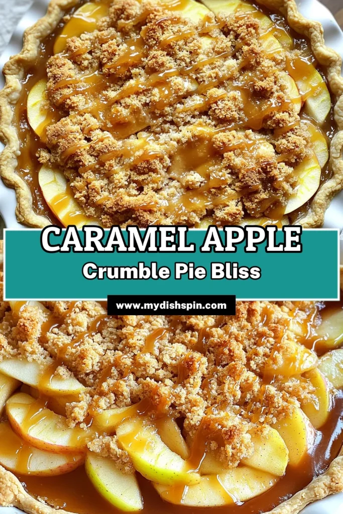Indulge in the deliciousness of Caramel Apple Crumble Pie with this easy and mouthwatering recipe! Perfect for gatherings or a cozy night in, this pie features a sweet-tart apple filling topped with a buttery crumble and a drizzle of rich caramel. Discover the step-by-step instructions that will have your taste buds dancing! Click through for the full recipe and tips. #CaramelAppleCrumblePie #AppleDesserts #BakingRecipes #FallBaking