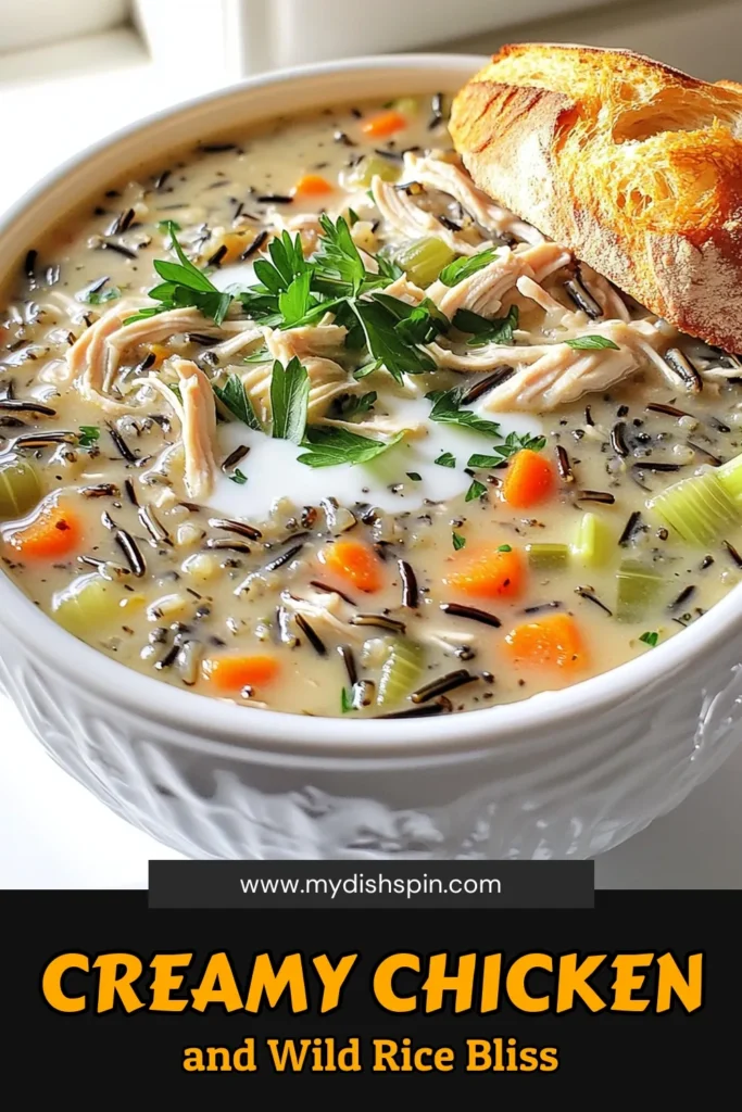 Warm up with this delicious cozy slow cooker chicken and wild rice soup recipe! Perfect for chilly nights, this one-pot meal combines tender chicken, savory wild rice, and wholesome vegetables, all cooked to perfection. With just a few simple ingredients and minimal prep, you can enjoy a creamy and comforting dish that the whole family will love. Click to explore the full recipe and make your kitchen smell amazing! #SlowCookerRecipes #ChickenSoup #CozyEats #ComfortFood