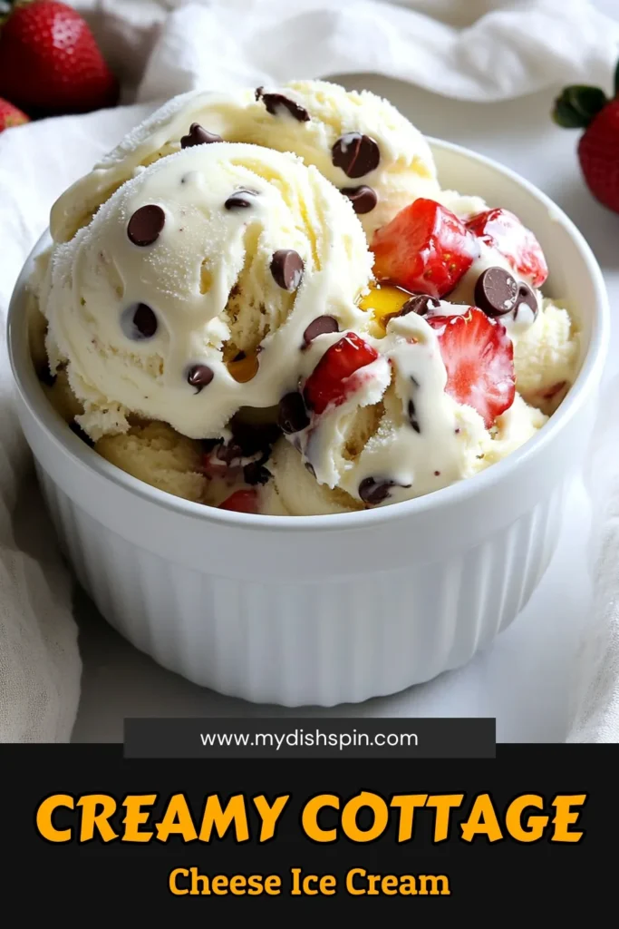 Indulge in a guilt-free treat with this Cottage Cheese Delight Ice Cream recipe! Made with creamy cottage cheese, almond milk, and a touch of sweetness, it's a high-protein dessert that will satisfy your cravings. Customize it with chocolate chips or fresh fruit for an extra burst of flavor. Ready in just 10 minutes plus freezing time, it's perfect for any day! Click through for the full recipe and enjoy a scoop of happiness today! #IceCreamRecipe #HealthyDessert #CottageCheese #HomemadeIceCream