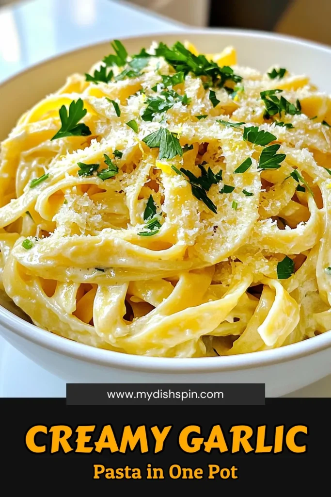 Indulge in the rich flavors of Creamy Garlic Parmesan Pasta made effortlessly in just one pot! This delightful dish features tender pasta enveloped in a creamy garlic sauce, perfect for a quick weeknight dinner or a cozy weekend meal. Discover how easy it is to whip up with just a few simple ingredients. Ready to twirl your fork into deliciousness? Click for the full recipe and elevate your dinner game! #OnePotPasta #CreamyPasta #GarlicLovers #EasyRecipes