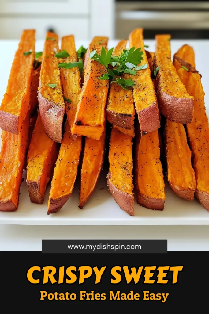 Enjoy crispy sweet potato fries that are easy to make and packed with flavor! This quick recipe shows you how to air fry perfectly seasoned fries in just 30 minutes. With simple ingredients like garlic powder and paprika, these tasty snacks are perfect for any occasion. Click through to discover the full recipe and elevate your snack game today! #SweetPotatoFries #AirFryerRecipes #HealthySnacks #VegetarianCooking