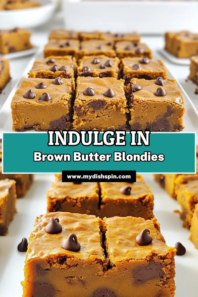 Indulge in the ultimate fall treat with these Brown Butter Pumpkin Chocolate Chip Blondies! This simple recipe combines rich brown butter and pumpkin puree with gooey chocolate chips for a deliciously moist dessert. Perfect for fall gatherings or a cozy night in, these blondies are sure to impress everyone. Click through to explore the full recipe and make your own batch today! #PumpkinRecipes #FallBaking #ChocolateChipBlondies #DessertIdeas