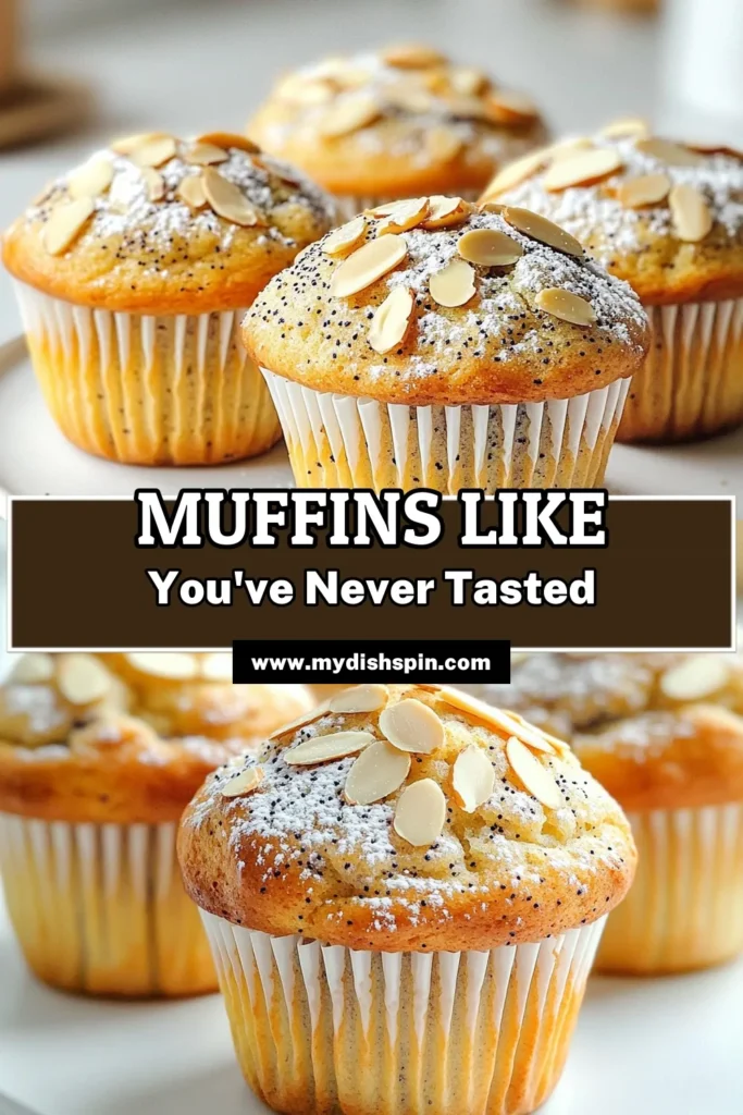 Delight your taste buds with these easy Almond Poppy Seed Muffins! Perfectly fluffy, with a nutty almond flavor and a hint of poppy seeds, this scrumptious recipe is a must-try for breakfast or snacks. Ready in just 30 minutes, you’ll have 12 delicious muffins to enjoy. Click to discover the full recipe, tips, and tricks to make them perfectly every time! #AlmondMuffins #PoppySeed #BakingRecipes #MuffinMonday
