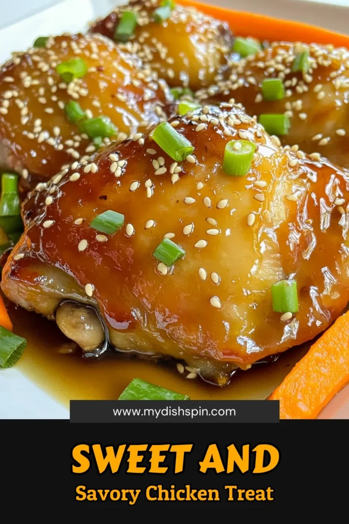 Savor the flavors of this Honey Garlic Chicken and Carrots Delight! This easy, oven-baked recipe combines juicy chicken thighs and tender carrots, all glazed in a sweet and savory honey garlic sauce that will have your family asking for seconds. Ready in just 40 minutes, it’s perfect for busy weeknights. Click through for the full recipe and get cooking today! #HoneyGarlicChicken #EasyDinnerRecipes #HealthyCooking #ComfortFood