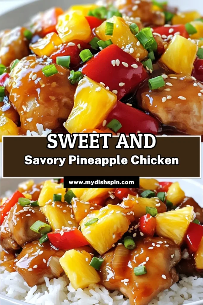 Savor the delicious flavors of Pineapple Chicken Paradise with this easy recipe! Enjoy tender chicken thighs marinated in a sweet and tangy sauce, paired perfectly with fresh pineapple and colorful bell peppers. This delightful dish is quick to prepare, making it perfect for any weeknight dinner. Click through to explore the full recipe and impress your family with this tropical treat! #PineappleChicken #EasyRecipes #DinnerIdeas #TastyDishes
