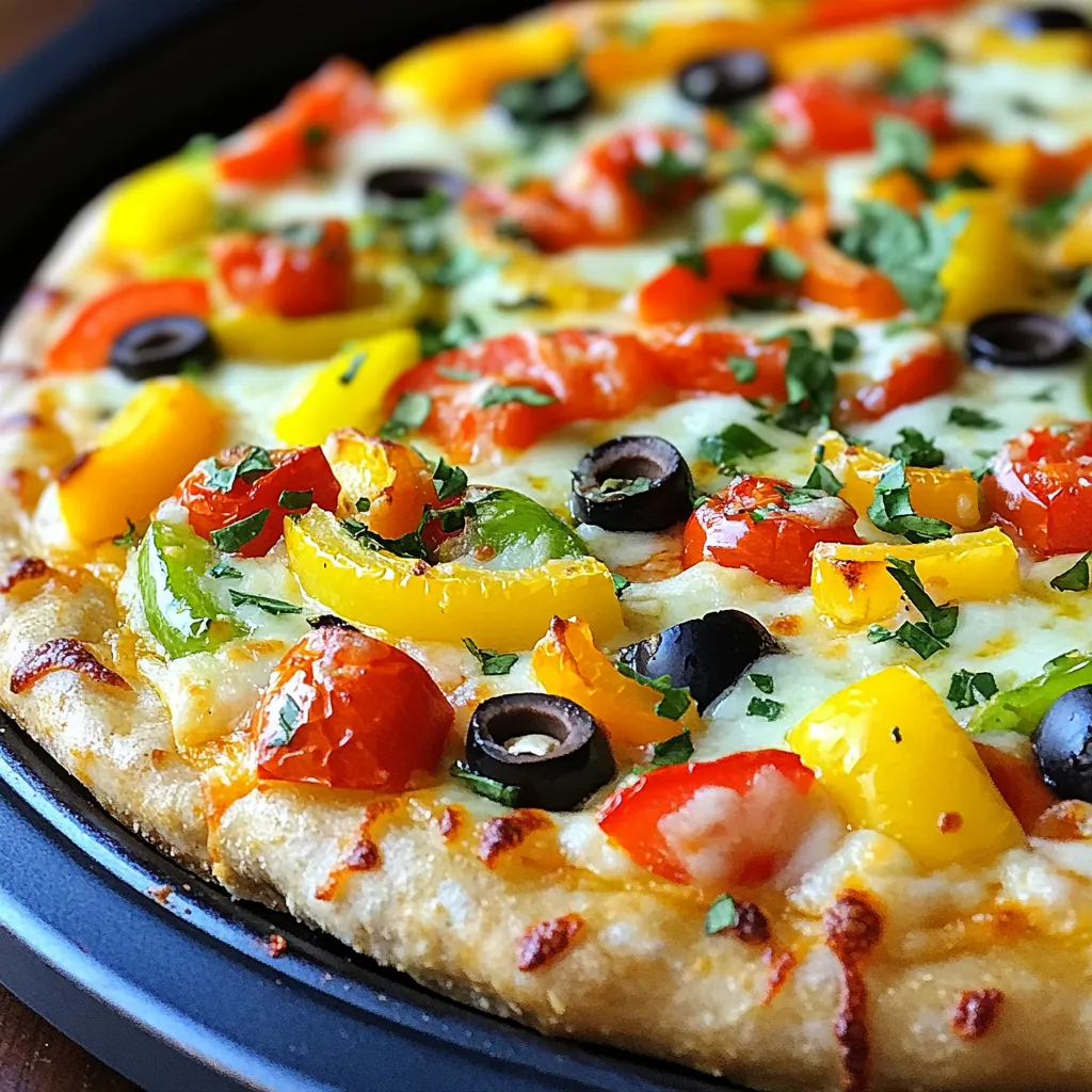 - 2 cups cottage cheese - 1 cup shredded mozzarella cheese - 1 cup diced bell peppers (mix of red, green, and yellow) - 1 cup diced tomatoes - 1/2 cup sliced black olives - 1/4 cup chopped fresh basil - 1 teaspoon dried oregano - 1 teaspoon garlic powder - Salt and pepper to taste - 1 package (8 oz) whole wheat pizza crust or flatbread - 1/2 cup marinara sauce The main star here is cottage cheese. It gives a creamy texture and adds protein. The mozzarella adds that melty goodness we all love. The bell peppers and tomatoes bring color and freshness. Black olives add a salty touch, while basil and oregano give it an Italian flair. - 1/2 teaspoon red pepper flakes (optional) If you like some heat, add red pepper flakes. This little kick can elevate your pizza bake. You can also toss in other veggies, like mushrooms or spinach, if you want. - Large mixing bowl - Spoon or spatula - Baking dish - Oven You will need a mixing bowl to mix everything well. A spoon helps combine the ingredients. Use a baking dish to hold your pizza bake in the oven. Finally, make sure your oven is ready to cook this delicious meal. {{ingredient_image_1}} First, preheat your oven to 375°F (190°C). This step gets your oven ready. In a large bowl, mix 2 cups of cottage cheese with half of the mozzarella cheese. Add 1 cup of diced bell peppers. I like to use a mix of red, green, and yellow for color. Then, add 1 cup of diced tomatoes and 1/2 cup of sliced black olives. Next, toss in 1/4 cup of chopped fresh basil, 1 teaspoon of dried oregano, 1 teaspoon of garlic powder, and a pinch of red pepper flakes if you want some heat. Don't forget to add salt and pepper to taste. Stir everything well until it looks colorful and tasty. Take your pizza crust or flatbread. Spread 1/2 cup of marinara sauce on top, covering it well. Spoon the cottage cheese mixture over the sauce evenly. Make sure it reaches the edges. Finally, sprinkle the rest of the mozzarella cheese on top. Place the pizza in your preheated oven. Bake it for 25 to 30 minutes. You want it golden and bubbly on top. When it's done, take it out and let it cool for a few minutes. Slice your Cottage Cheese Pizza Bake into squares or wedges. Serve it warm. This dish pairs well with a crisp salad or some fresh fruit. You can also add more fresh basil on top for extra flavor. Enjoy! To make the best Cottage Cheese Pizza Bake, start with quality ingredients. Good cottage cheese makes a big difference. I recommend using whole milk cottage cheese. It gives a creamy texture. Mix your veggies well for even flavor. Choose fresh bell peppers and ripe tomatoes. This dish needs color and taste. Spread the marinara sauce evenly. It should cover all the crust. Don’t skimp on the mozzarella cheese. It melts and adds great flavor. Bake until the top is golden and bubbly. This usually takes about 25 to 30 minutes. Let it cool a bit before slicing. This helps with serving. One common mistake is using low-quality cheese. This can make your bake watery. Also, don’t skip the seasoning. Salt and pepper enhance flavors. Another mistake is overcrowding the toppings. Too many veggies can make it soggy. Keep a good balance between the cottage cheese and toppings. Make sure the oven is fully preheated. This ensures even baking. Lastly, avoid cutting it too soon. Let it sit for a few minutes. This helps the layers set. There are many ways to change up this recipe. Try adding cooked sausage or pepperoni for a meatier version. You can also use different cheeses, like cheddar or feta. For a spicy kick, add jalapeños or extra red pepper flakes. If you want a fresh taste, add spinach or arugula on top after baking. You could even swap the marinara sauce for pesto. This adds a unique twist to the dish. Each variation gives a new flavor experience. Enjoy experimenting! Pro Tips Use Fresh Ingredients: Fresh vegetables and herbs will enhance the flavor of your pizza bake, making it more vibrant and delicious. Customize Your Toppings: Feel free to add your favorite vegetables or protein, such as cooked chicken or turkey pepperoni, to make it your own. Let It Rest: Allow the pizza bake to cool for a few minutes before slicing, as this will help the layers set and make serving easier. Experiment with Cheeses: Try mixing in different cheeses like feta or provolone for a unique flavor profile that complements the cottage cheese. {{image_2}} You can easily make this dish vegetarian. Just focus on your favorite veggies. Try using spinach, zucchini, or mushrooms. You can add more colorful bell peppers for extra flavor. This dish is very flexible. You can mix and match to suit your taste. If you need a gluten-free option, switch out the pizza crust. Use gluten-free flatbread or a cauliflower crust. Check labels to ensure they're truly gluten-free. This way, everyone can enjoy this tasty bake. Feel free to get creative with toppings. Explore options like pepperoni, cooked sausage, or even fresh herbs. You can also try different sauces. Barbecue sauce can give it a fun twist. A pesto base adds a fresh flavor too. The choice is yours! After enjoying your Cottage Cheese Pizza Bake, store leftovers in an airtight container. Make sure to let it cool first. Cover it tightly to keep it fresh. It will stay good in the fridge for up to three days. When you're ready to enjoy leftovers, preheat your oven to 350°F (175°C). Place the pizza bake on a baking sheet. Cover it with foil to keep it from drying out. Heat for about 15-20 minutes or until it's warm all the way through. You can also use the microwave for a quicker option. Heat it in 30-second bursts until hot. You can freeze your Cottage Cheese Pizza Bake for longer storage. Cut it into squares or wedges first. Wrap each piece tightly in plastic wrap, then in foil. This helps prevent freezer burn. Store them in a freezer-safe bag or container. It can last up to three months in the freezer. When you're ready to eat, thaw it overnight in the fridge before reheating. Yes, you can use different cheeses in this recipe. Try using ricotta or feta cheese for a new twist. You can also mix in some cheddar or gouda for a richer flavor. Make sure to keep the cheese amount similar to maintain the texture. To make this recipe vegan, swap out the cottage cheese and mozzarella with plant-based alternatives. Use vegan cream cheese or tofu blended with nutritional yeast. For the crust, choose a vegan pizza dough or flatbread. Check the marinara sauce for added sugars or animal products. Cottage Cheese Pizza Bake goes great with a fresh salad or steamed veggies. You can serve it with garlic bread for a delicious touch. Pair it with a light soup, like tomato or minestrone, for a filling meal. Try adding fruit on the side for a sweet contrast. In this blog post, we explored cottage cheese pizza bake. We covered key ingredients, essential tools, and step-by-step instructions. I shared tips to avoid mistakes and suggested variations for different diets. Storing leftovers and reheating are also easy. You can even switch up the cheese or make it vegan. I hope you feel ready to try this recipe. Enjoy a delicious meal that your family will love!