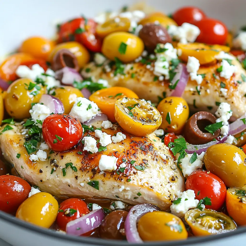 Mediterranean Chicken Skillet with Olives and Feta Delight