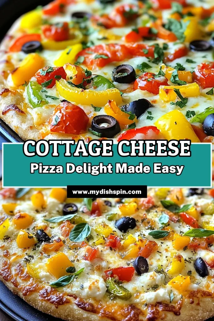 Discover a delicious twist on traditional pizza with this Cottage Cheese Pizza Bake! Enjoy the creamy goodness of cottage cheese in a healthy pizza recipe, perfect for any meal. Using a whole wheat pizza crust, this vegetarian pizza bake is packed with flavors from fresh veggies and spices. Quick to prepare and baked to perfection, it’s a wholesome way to satisfy your pizza cravings. Save this recipe for a tasty, guilt-free treat! #CottageCheesePizza #HealthyPizzaRecipes #CottageCheeseBake #VegetarianPizzaBake