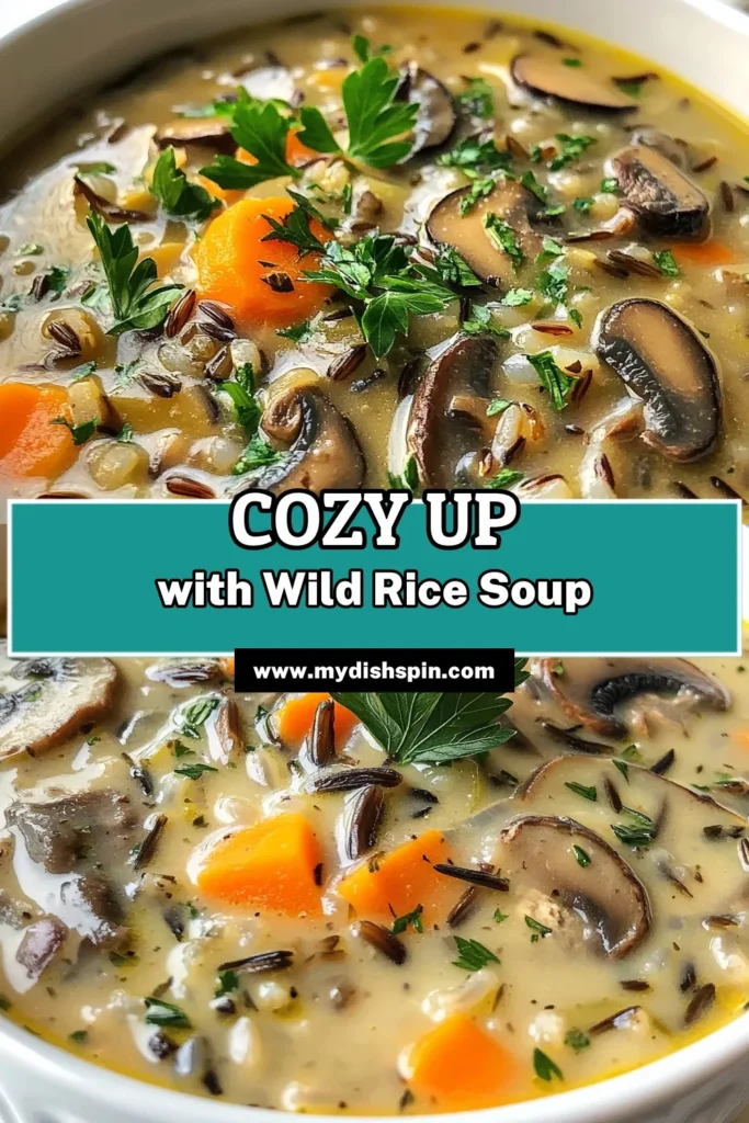 Discover the warmth of this delicious wild rice soup recipe! Packed with nutritious ingredients, this vegan wild rice soup features a delightful mix of forest mushrooms for a hearty meal. Perfect for cozy evenings, this healthy soup recipe is easy to make and bursting with flavor. Enjoy it as a comforting lunch or dinner! Save this mushroom soup recipe and share it with fellow food lovers! #WildRiceSoup #VeganRecipes #HealthySoup #MushroomSoup
