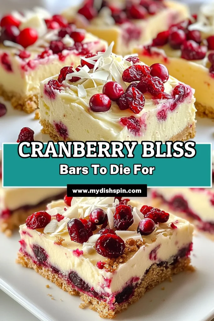 Indulge in the festive flavors of Cranberry Bliss Bars Delight! These easy-to-make treats combine sweet cranberries, creamy white chocolate, and delightful cream cheese frosting perfect for any occasion. With simple ingredients and step-by-step instructions, you'll impress your friends and family in no time. Ready to satisfy your sweet tooth? Dive into the full recipe now! #CranberryBlissBars #BakingDelights #HolidayTreats #DessertRecipes