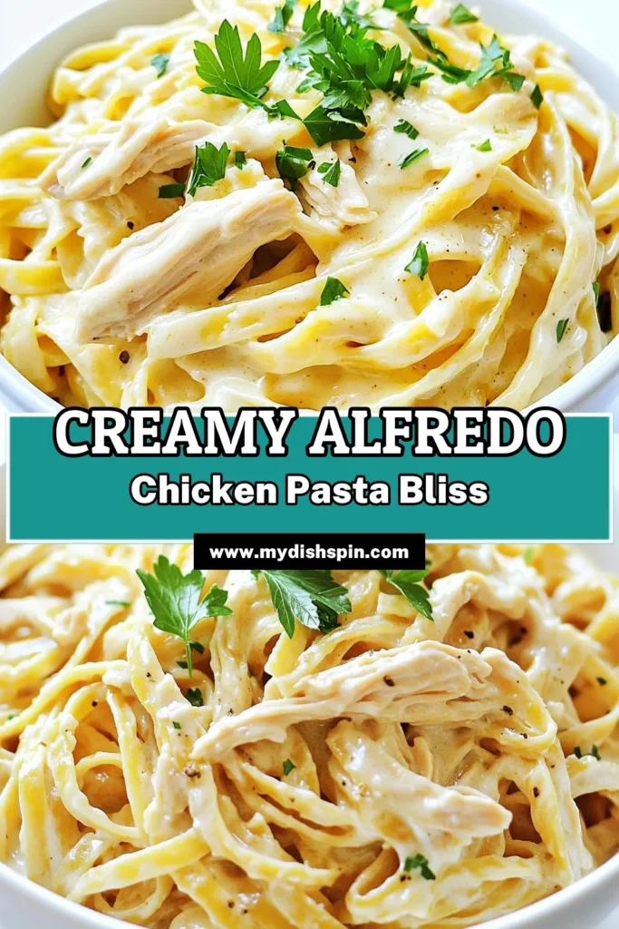 Indulge in this creamy slow cooker chicken Alfredo pasta that's sure to become a family favorite! With tender chicken, rich sauce, and perfectly cooked fettuccine, this comforting dish is as easy as it is delicious. Just combine the ingredients and let your slow cooker do the work. Ready to elevate your dinner game? Click through for the full recipe and start creating this mouthwatering meal tonight! #SlowCookerRecipes #PastaLovers #EasyDinner #ComfortFood