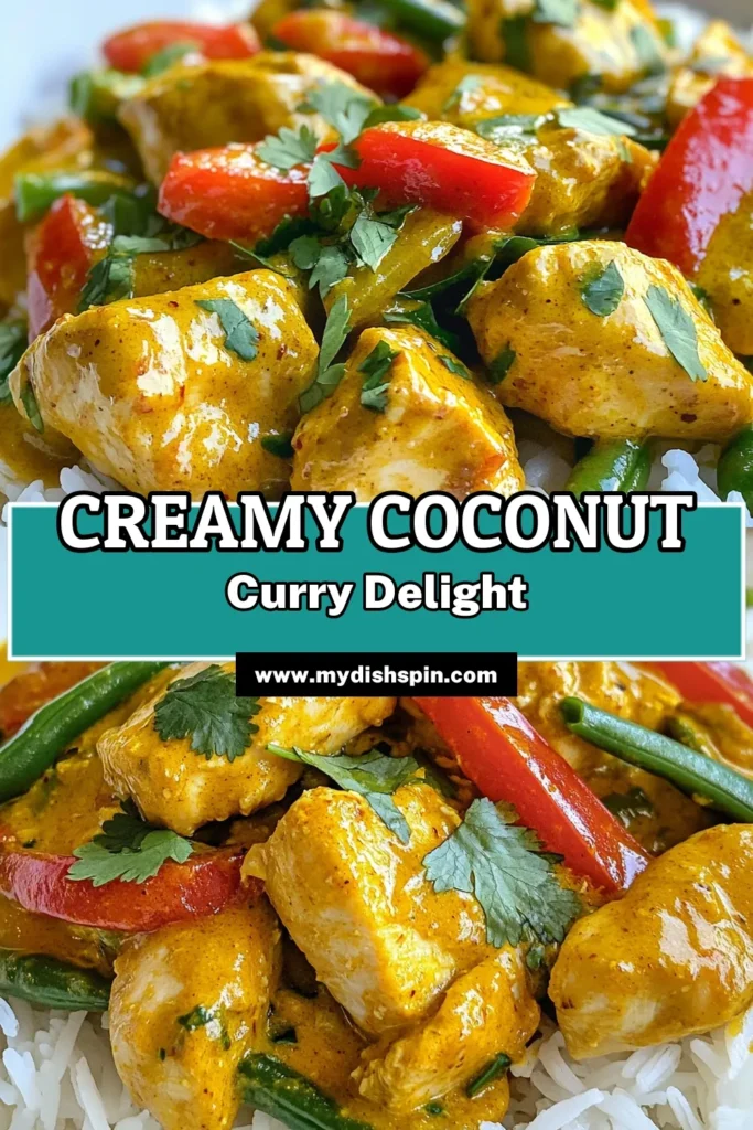Discover the delicious Coconut Curry Chicken recipe, a quick and easy chicken curry that will impress your family! This coconut milk curry is packed with flavor, combining tender chicken thighs with vibrant green beans. Perfect served over jasmine rice or quinoa, this Thai coconut curry chicken is a must-try. Save this easy recipe for your next meal and enjoy a taste of Thailand at home. #CoconutCurry #EasyChickenCurry #CurryChicken #ThaiCoconutCurry
