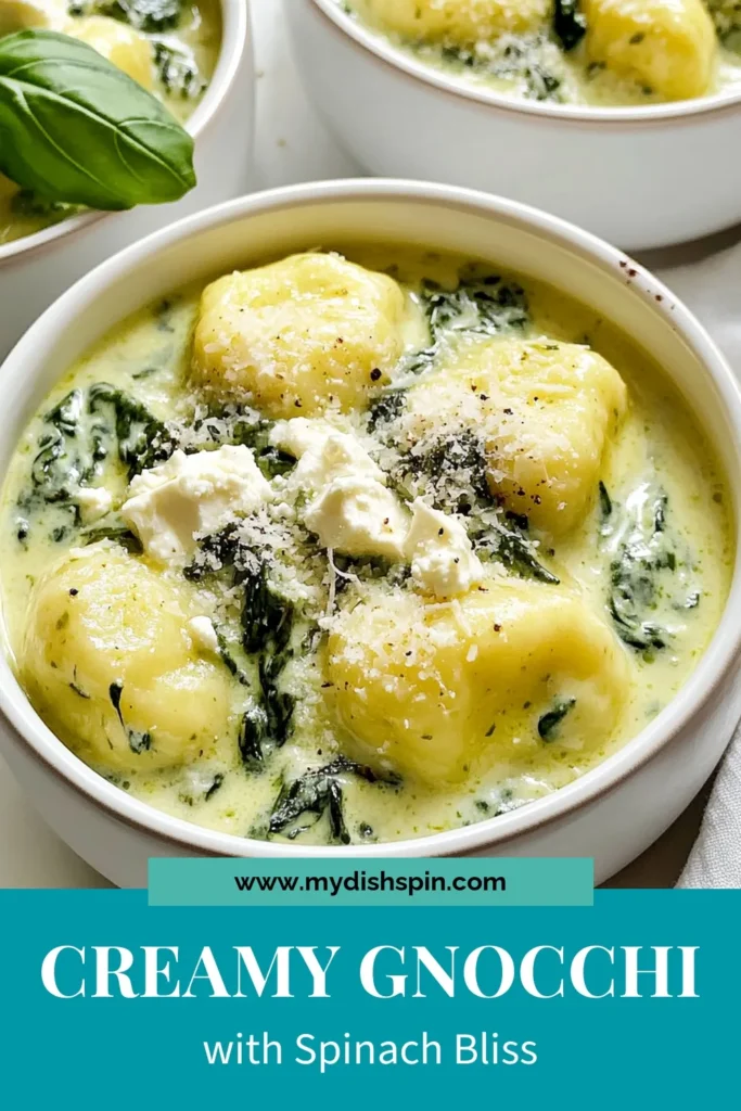 Indulge in this creamy gnocchi recipe featuring fresh spinach and feta! This easy vegetarian gnocchi dish is perfect for a quick dinner recipe. The rich flavors of gnocchi with spinach and cream will delight your taste buds. With just a few simple ingredients, you'll create a flavorful meal that everyone will love. Don't miss out—pin this spinach feta gnocchi today! #GnocchiRecipe #VegetarianDinner #EasyMeals #PastaLovers