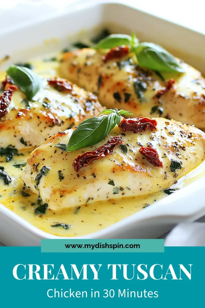 Discover a delicious and easy Low Carb Tuscan Chicken that’s perfect for your healthy eating plan! This Keto Tuscan Chicken Recipe features juicy chicken breasts, creamy sauce with sun-dried tomatoes, and fresh spinach. Enjoy this creamy Tuscan Chicken in just 30 minutes with simple ingredients. Elevate your dinner with this delightful addition to your low carb chicken recipes. Try it today and savor the flavors! Save for later! #LowCarbTuscanChicken #KetoRecipes #HealthyEating #CreamyChicken
