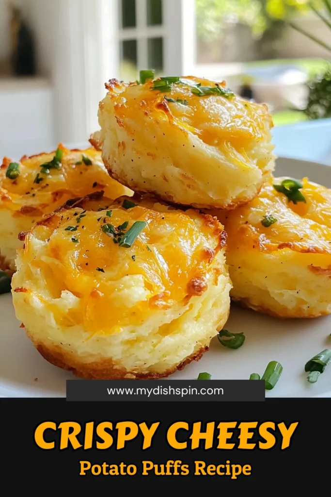 Indulge in these cheesy mashed potato puffs, the ultimate comfort food snacks! This easy baked potato puffs recipe combines creamy mashed potatoes and cheesy goodness into crispy mashed potato balls your guests will love. Perfect for entertaining or a cozy night in, these easy potato appetizers are a crowd-pleaser. Try this recipe today and enjoy every bite! Save this for later! #CheesyMashedPotatoPuffs #EasyAppetizers #ComfortFood #PotatoRecipes