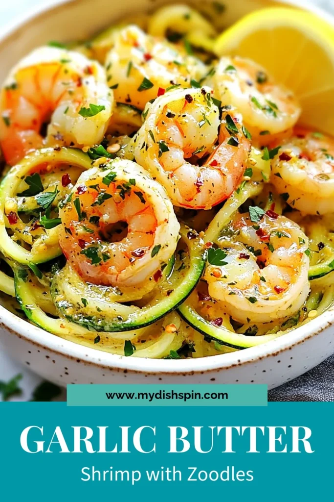 Discover the deliciousness of Garlic Butter Shrimp Zoodles! This easy Garlic Butter Shrimp recipe makes a fantastic low-carb shrimp dish, perfect for any dinner. Enjoy the bold flavors of shrimp and zoodles in just 20 minutes. This Shrimp and Zoodles recipe will impress your family and friends without the carbs! Try it today for a healthy and satisfying meal. Save this recipe for later! #GarlicButterShrimp #ZoodlesRecipe #LowCarbShrimp #EasyGarlicButterShrimp
