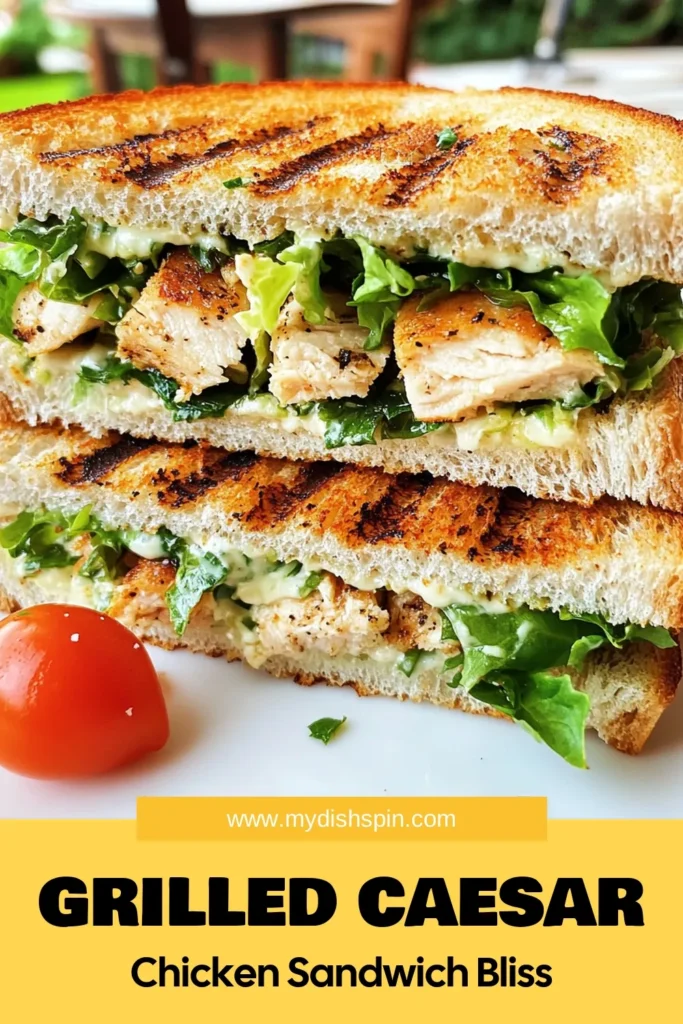 Discover the ultimate Savory Chicken Caesar Sandwich! This Easy Caesar Salad Sandwich features juicy grilled chicken from our Grilled Chicken Caesar Recipe and is layered with fresh romaine and Caesar Dressing Chicken Delight. With whole grain bread for added nutrition, it’s a satisfying meal that’s quick to prepare. Perfect for lunch or dinner, this wholesome dish is sure to please. Save this recipe for your next craving! #ChickenCaesar #SandwichRecipes #HealthyEating #GrilledChicken