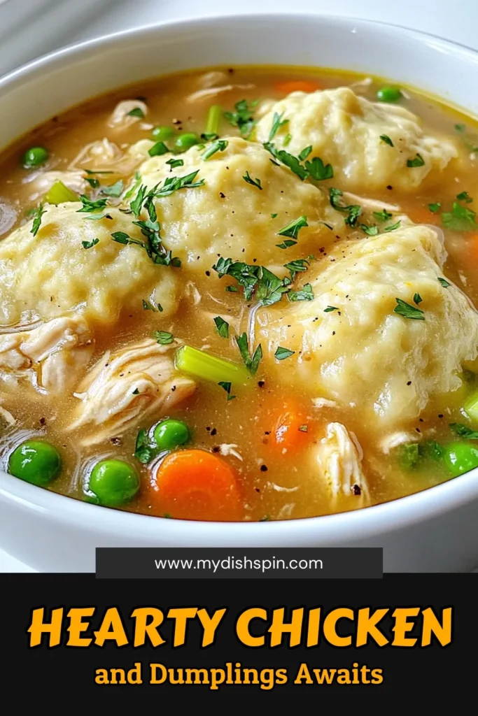 Warm up your evenings with this cozy slow cooker chicken & dumplings recipe! This hearty dish combines tender chicken, fresh veggies, and fluffy dumplings for a comforting meal that’s easy to prepare. Perfect for family dinners or meal prep, just set it up in the morning and enjoy the delicious aroma by dinner time. Click to discover how to make this and dive into the full recipe today! #SlowCookerRecipes #ChickenDumplings #ComfortFood #EasyDinnerIdeas