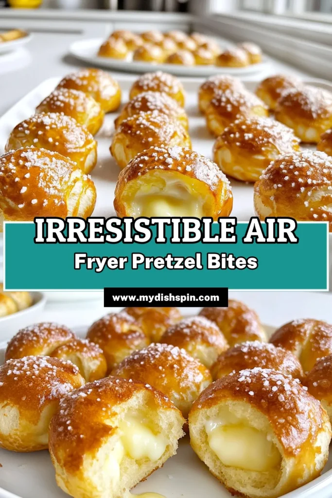 Indulge in the deliciousness of Air Fryer Stuffed Pretzel Bites! These irresistible snacks are perfect for parties or a cozy night in. With a golden crust and cheesy filling, they’re easy to make and full of flavor. Follow our simple recipe to create your own mouthwatering pretzel bites, ready in just 1 hour and 30 minutes. Click through to explore these tasty treats! #AirFryerRecipes #PretzelBites #SnackIdeas #HomemadeSnacks