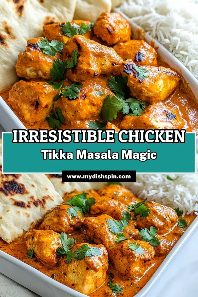 Discover the authentic Chicken Tikka Masala recipe that you can easily make at home! This easy Chicken Tikka Masala features tender marinated chicken in a creamy, spiced sauce, bringing the flavors of Indian Chicken Tikka Masala curry right to your kitchen. Perfect for any meal, this recipe is a must-try! Click to save this homemade Chicken Tikka Masala for your next feast. #ChickenTikkaMasala #IndianCuisine #EasyRecipes #HomeCooking