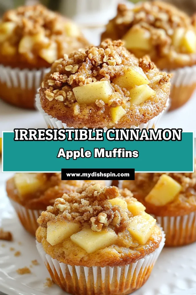 Indulge in the delightful flavors of cinnamon and apples with these Cinnamon Apple Crumble Muffins. This easy muffin recipe stands out with its sweet apple crumble topping, making it perfect for breakfast or snacks. Our baked apple muffins are simple to make and incredibly delicious. Try this apple crumble muffins recipe today and enjoy warm, freshly baked treats! Save for your next baking adventure! #CinnamonMuffins #AppleCrumbleMuffins #MuffinRecipes #EasyBaking