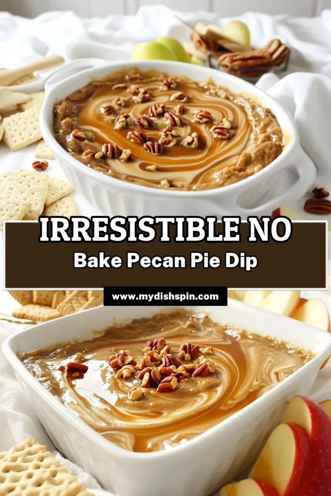 Indulge in the creamy sweetness of Decadent No Bake Pecan Pie Dip! This delightful treat combines cream cheese, brown sugar, and chopped pecans for a flavor that’s simply irresistible. Perfect for parties or cozy nights in, serve it with graham crackers or apple slices for a delicious dip that will impress everyone. Click through to get the full recipe and treat your taste buds today! #PecanPieDip #NoBakeDessert #EasyRecipes #DeliciousDips