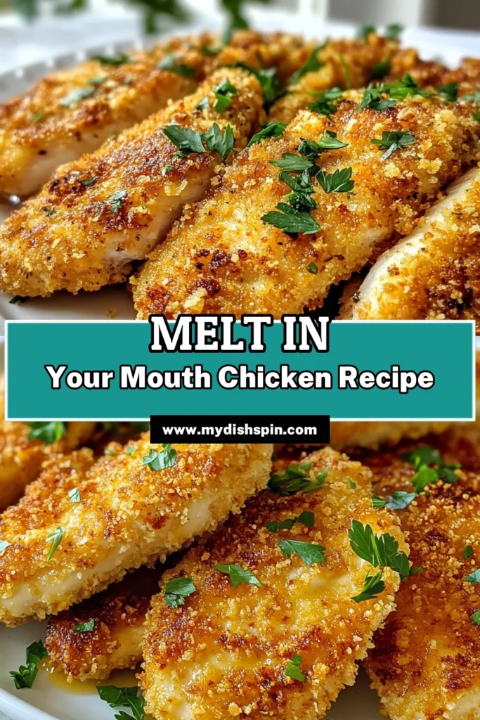 If you're craving a delicious dinner, try this melt in your mouth chicken that will have everyone asking for seconds! Our buttermilk chicken recipe ensures juicy, flavorful chicken marinated to perfection. These crispy baked chicken breasts are not only easy to make, but they're also perfect for a quick weeknight meal. Discover the secret to the best chicken marinade and elevate your cooking game. Save this recipe and whip up an easy chicken dinner tonight! #MeltInYourMouthChicken #ButtermilkChickenRecipe #CrispyBakedChicken #EasyDinnerIdeas