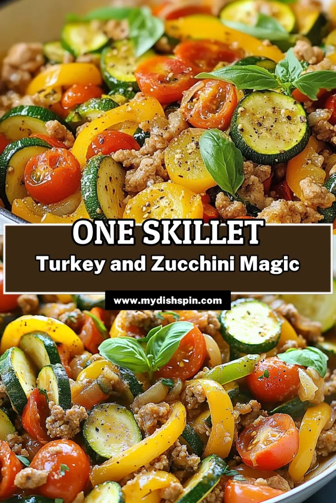 Discover this delicious and easy Turkey Zucchini Skillet, your new favorite healthy turkey recipe! Packed with flavor, this one-pan turkey dinner features ground turkey and zucchini for a quick turkey skillet meal that's perfect for busy weeknights. Ready in just 30 minutes, it's a nutritious dish the whole family will love. Try it today and elevate your dinner game! #TurkeyZucchiniSkillet #HealthyTurkeyRecipe #OnePanDinner #QuickMeals