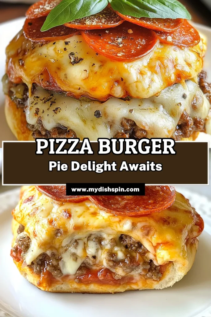 Discover the ultimate comfort food with this delicious Pizza Burger Pie! This easy pizza recipe combines ground beef and your favorite cheesy pizza pie toppings for an unforgettable meal. Perfect for family dinners, this Italian burger pie is sure to impress. Ready in just 45 minutes, it’s a fantastic way to satisfy your pizza cravings. Save this recipe and get cooking today! #PizzaBurgerPie #EasyPizzaRecipes #GroundBeefPizzaDish #CheesyPizzaPie