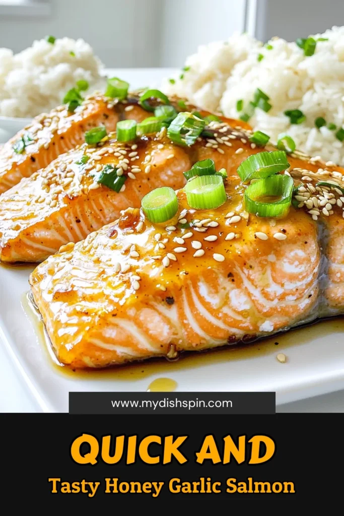 Whip up a delicious Minute Honey Garlic Salmon in just 20 minutes! This easy recipe features tender salmon fillets marinated in a mouthwatering blend of honey, garlic, and soy sauce. Perfect for a weeknight dinner, it's packed with flavor and sure to impress your family and friends. Don’t miss out on this quick and tasty dish that’s healthy too! Click through for the full recipe and tips! #HoneyGarlicSalmon #EasyRecipes #HealthyEating #QuickDinnerIdeas