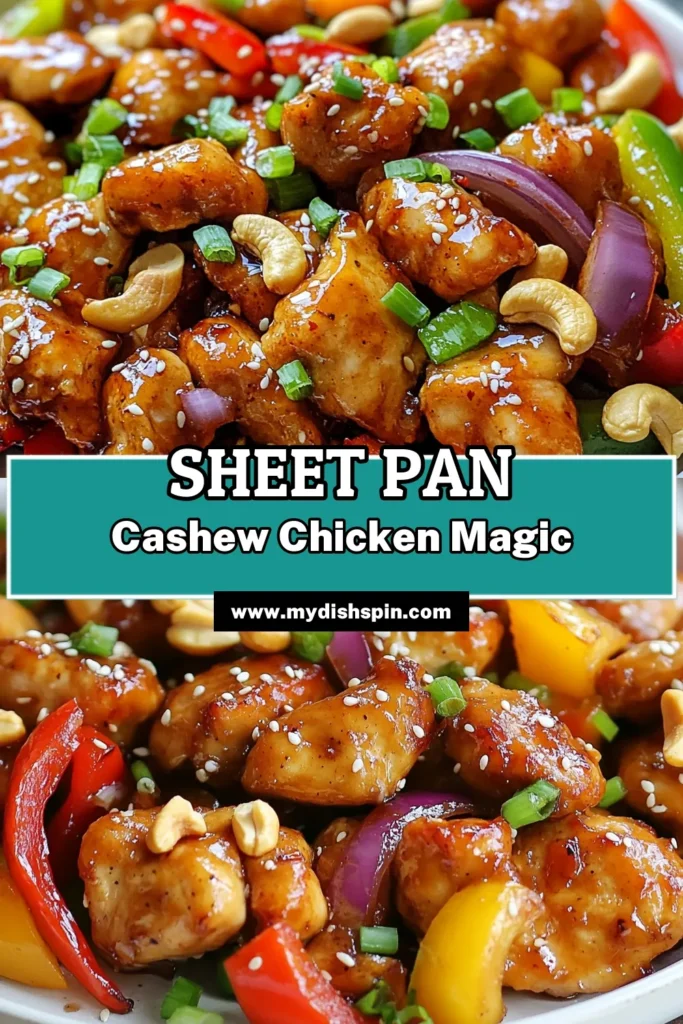 Discover the deliciousness of sheet pan cashew chicken, your go-to for easy chicken recipes that fit perfectly into your busy week! This healthy sheet pan dinner combines savory chicken, cashews, and vibrant veggies for a quick weeknight meal the whole family will love. Ready in just 35 minutes, you’ll enjoy all the flavor with minimal cleanup. Try this cashew chicken recipe tonight! Save for later! #SheetPanDinner #EasyRecipes #HealthyEating #WeeknightMeals