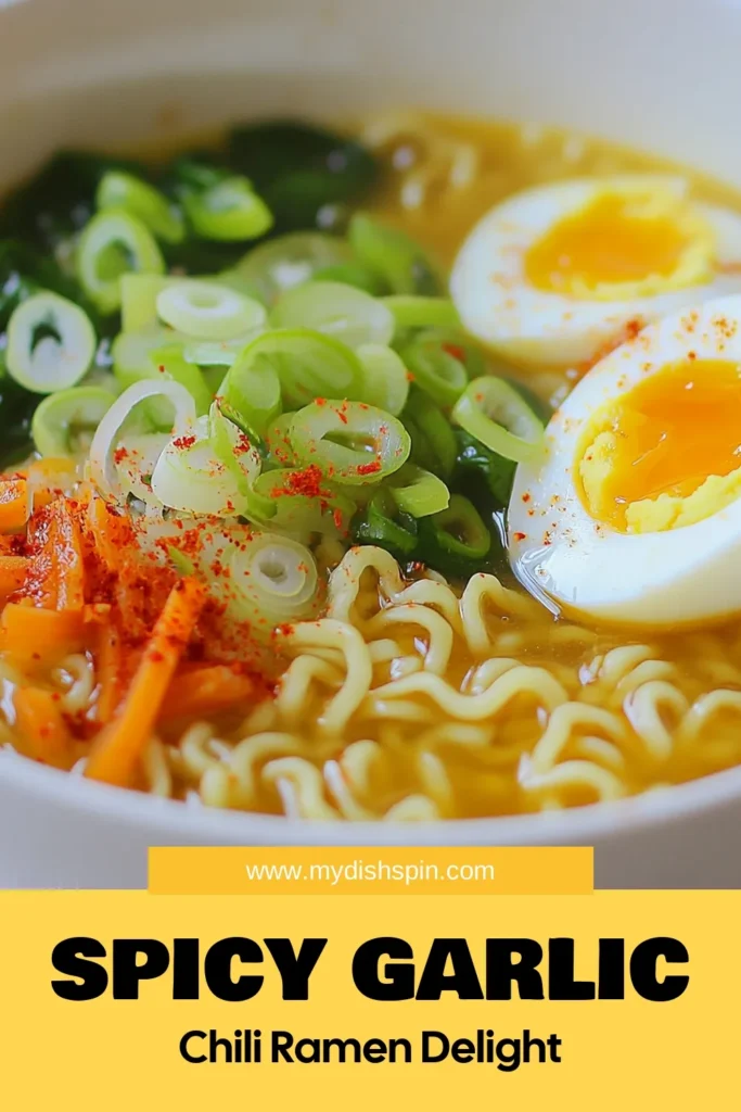 Discover the perfect Firecracker Garlic Chili Ramen recipe for a quick vegetarian ramen that packs a spicy punch! This easy garlic chili ramen is made with vegetable broth and loaded with fresh ingredients like spinach, carrots, and garlic. In just 15 minutes, you can enjoy a delicious spicy ramen noodle dish that’s both satisfying and simple to make. Try it today and elevate your ramen game! Save this recipe for later! #RamenRecipe #SpicyFood #Vegetarian #QuickMeals