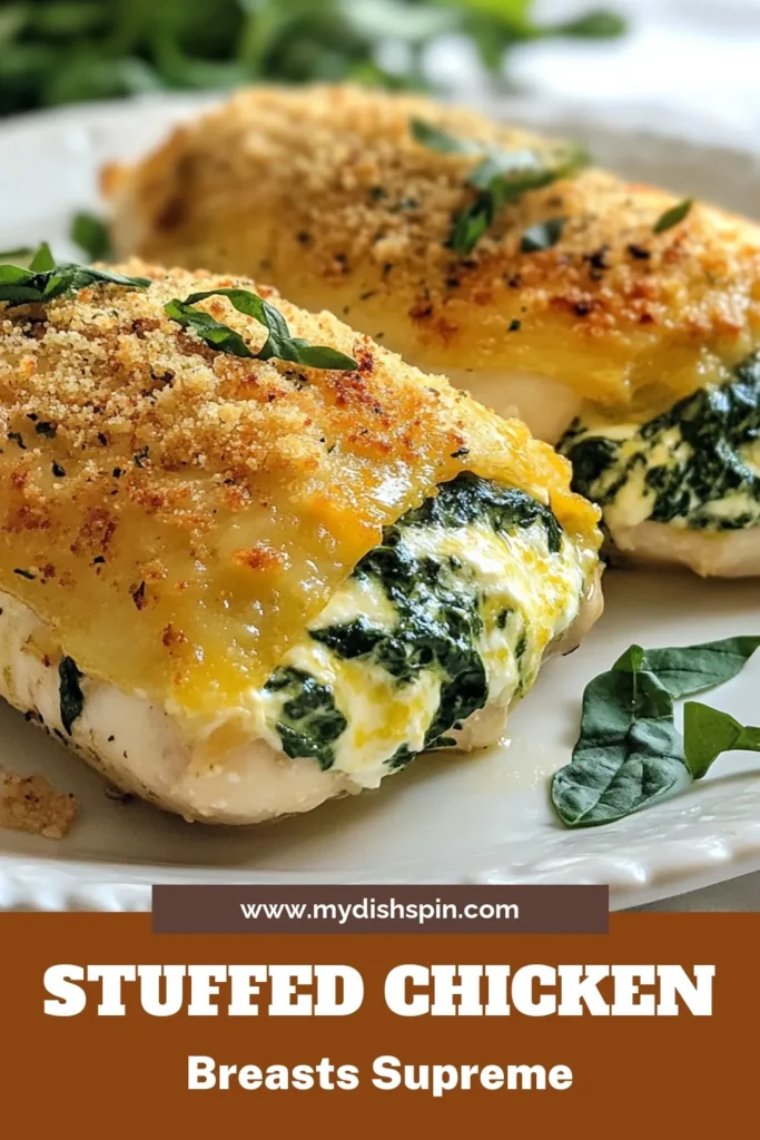 Discover the deliciousness of Spinach Feta Stuffed Chicken, a creamy spinach chicken recipe that makes for an unforgettable healthy chicken dinner. This easy chicken recipe features juicy chicken breasts filled with a delightful mix of spinach, feta, and cream cheese. Perfect for weeknight meals, impress your family with this simple yet elegant dish. Save this Spinach Feta Stuffed Chicken recipe now! #HealthyDinner #EasyChickenRecipes #StuffedChickenBreast #DinnerInspiration