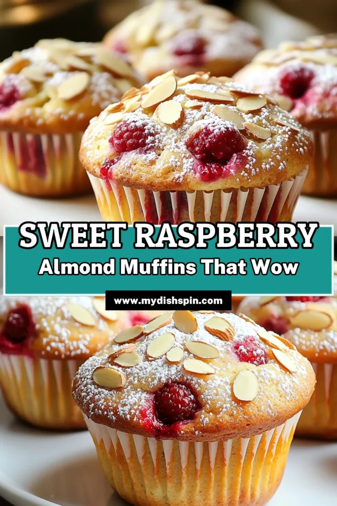 Indulge in the delightful taste of these Raspberry Almond Muffins! Bursting with juicy raspberries and topped with crunchy almonds, these muffins are perfect for breakfast or a sweet snack. Made with a mix of all-purpose and almond flour, they’re easy to whip up in just 40 minutes. Click through to get the full recipe and enjoy a delicious treat today! #RaspberryAlmondMuffins #BakingRecipes #HealthySnacks #MuffinsRecipe